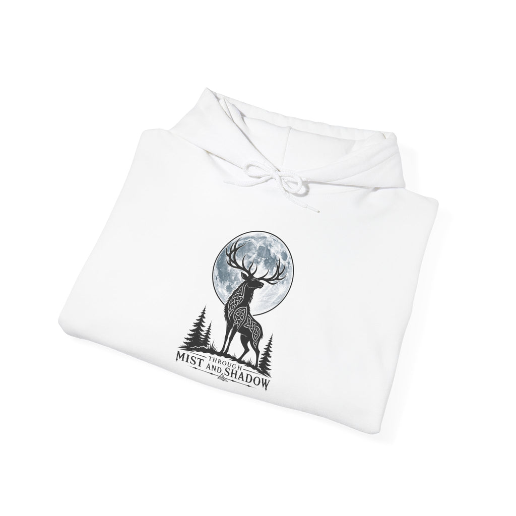 Hoodie – 'Mist and Shadow' Elk Moon Graphic Hooded Sweatshirt