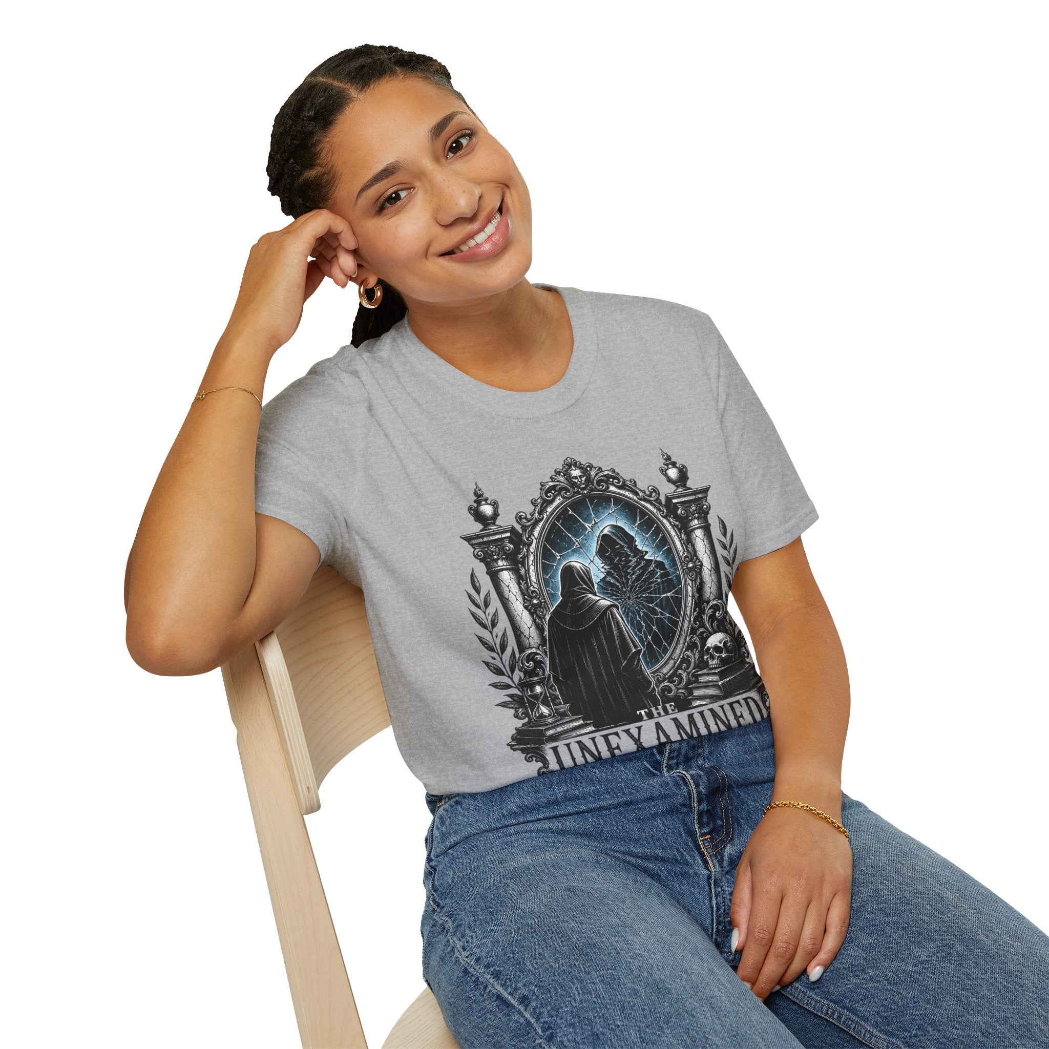 The Unexamined Life T-Shirt — Philosophical Mirror Graphic Tee