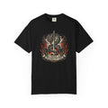 Sword & Flame Graphic T-Shirt — "A Sword Is Polished By Fire"