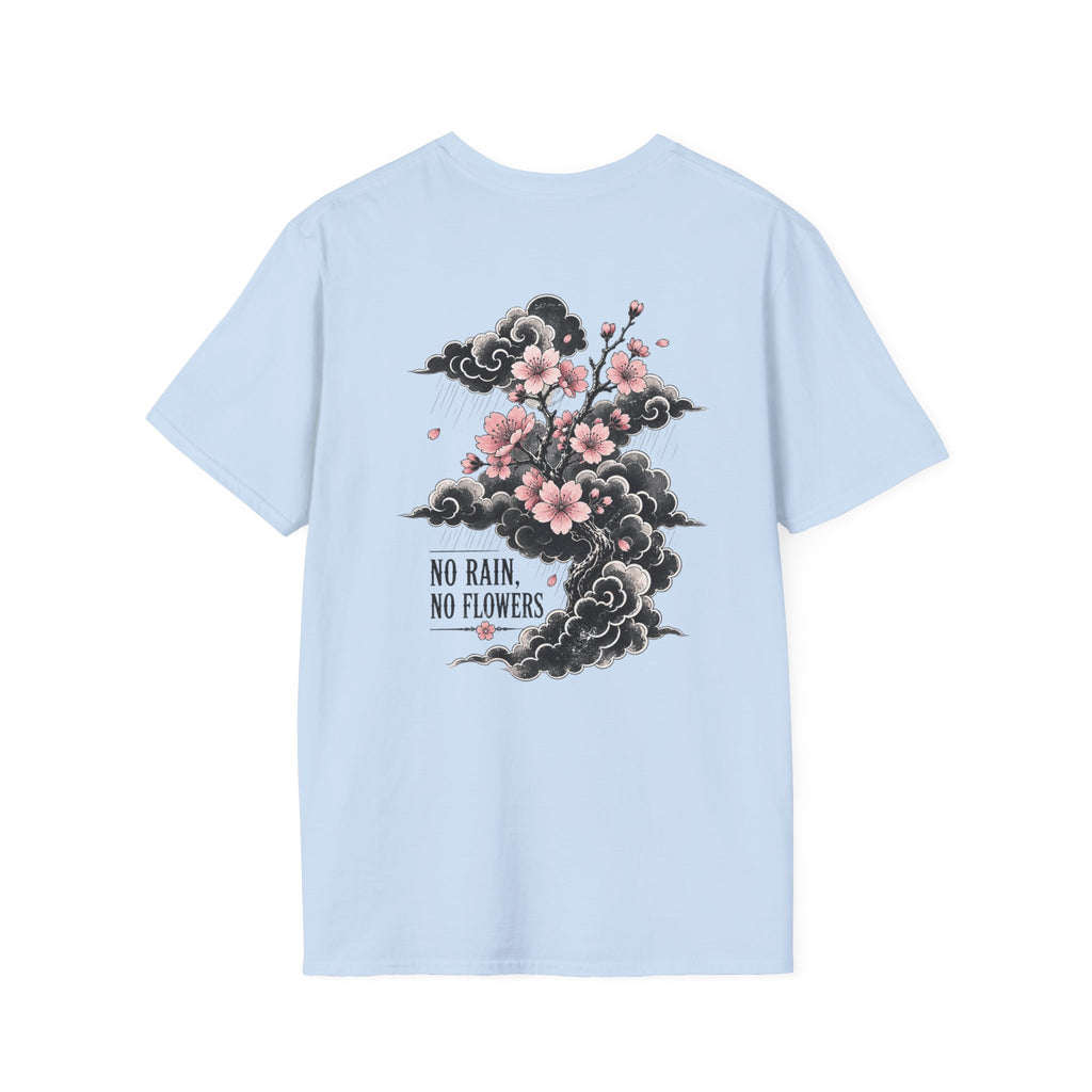 Floral Pocket Cat T‑Shirt — Petite Cherry Blossom Kitten Graphic