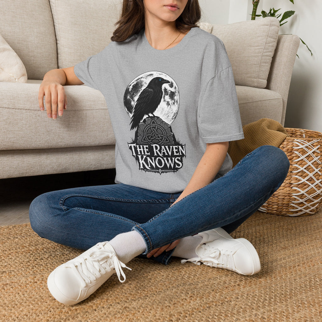 The Raven Knows T-Shirt — Gothic Moon Raven Tee