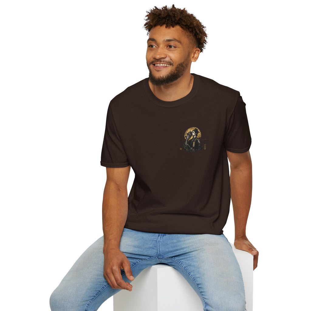 Samurai Portrait T-Shirt — Vintage Japanese Ink Art Tee
