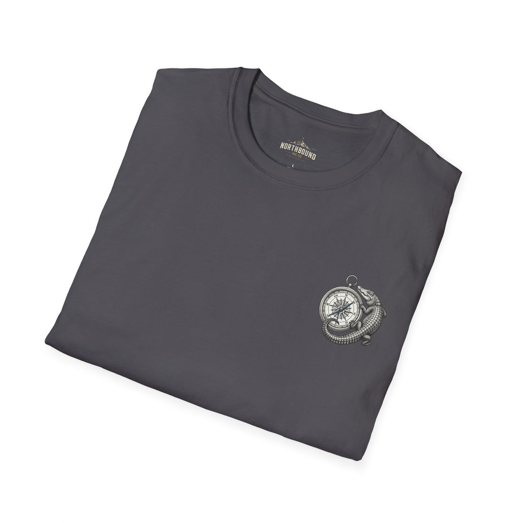 Crocodile & Compass T‑Shirt — Nautical Adventure Graphic Tee