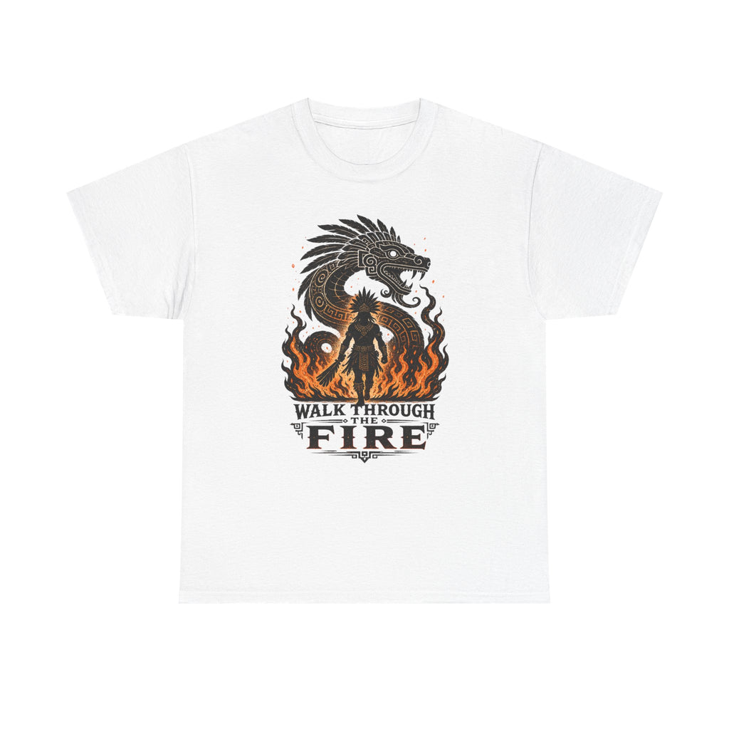 Walk Through the Fire Dragon T-Shirt — Inspirational Flame Graphic Tee
