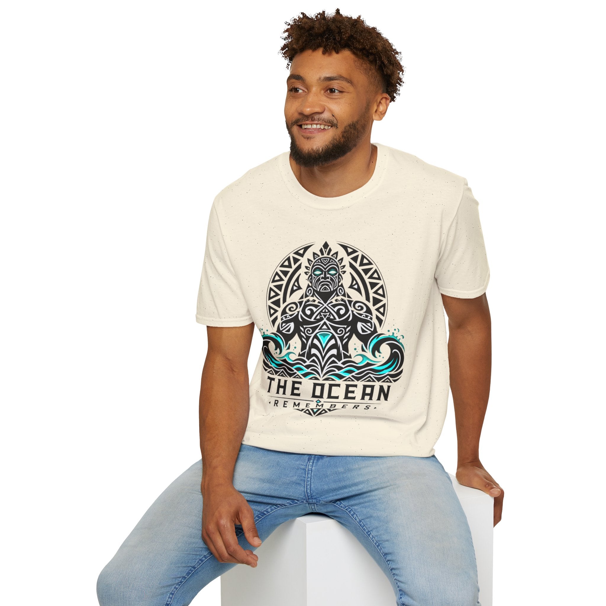 T-Shirt — The Ocean Remembers Tribal Wave Graphic