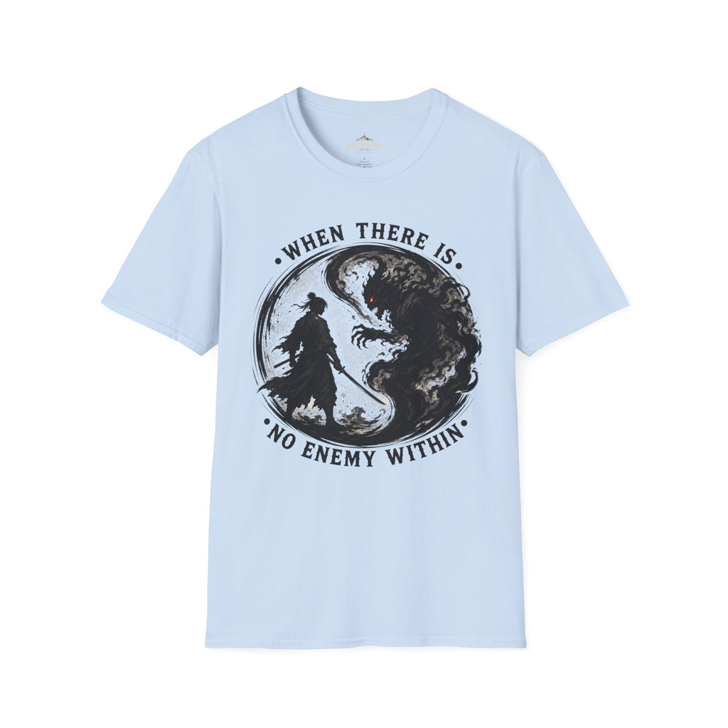 Warrior Yin Yang T-Shirt — "When There Is No Enemy Within" Inspirational Graphic Tee