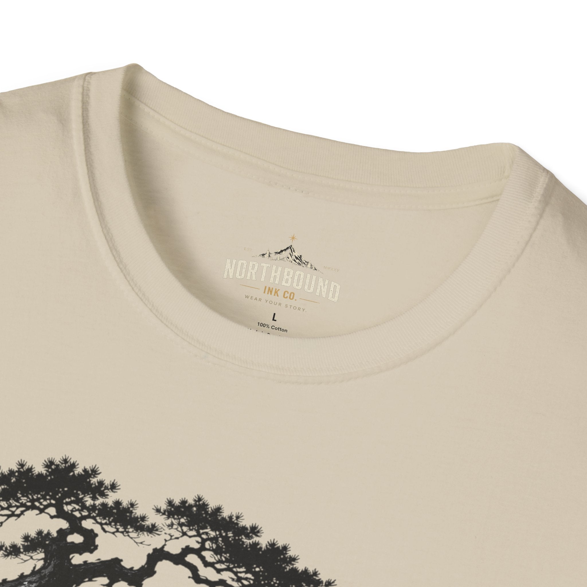 Meditation Zen T-Shirt — 'Silence Is Great Strength' Minimal Bonsai Buddha Tee