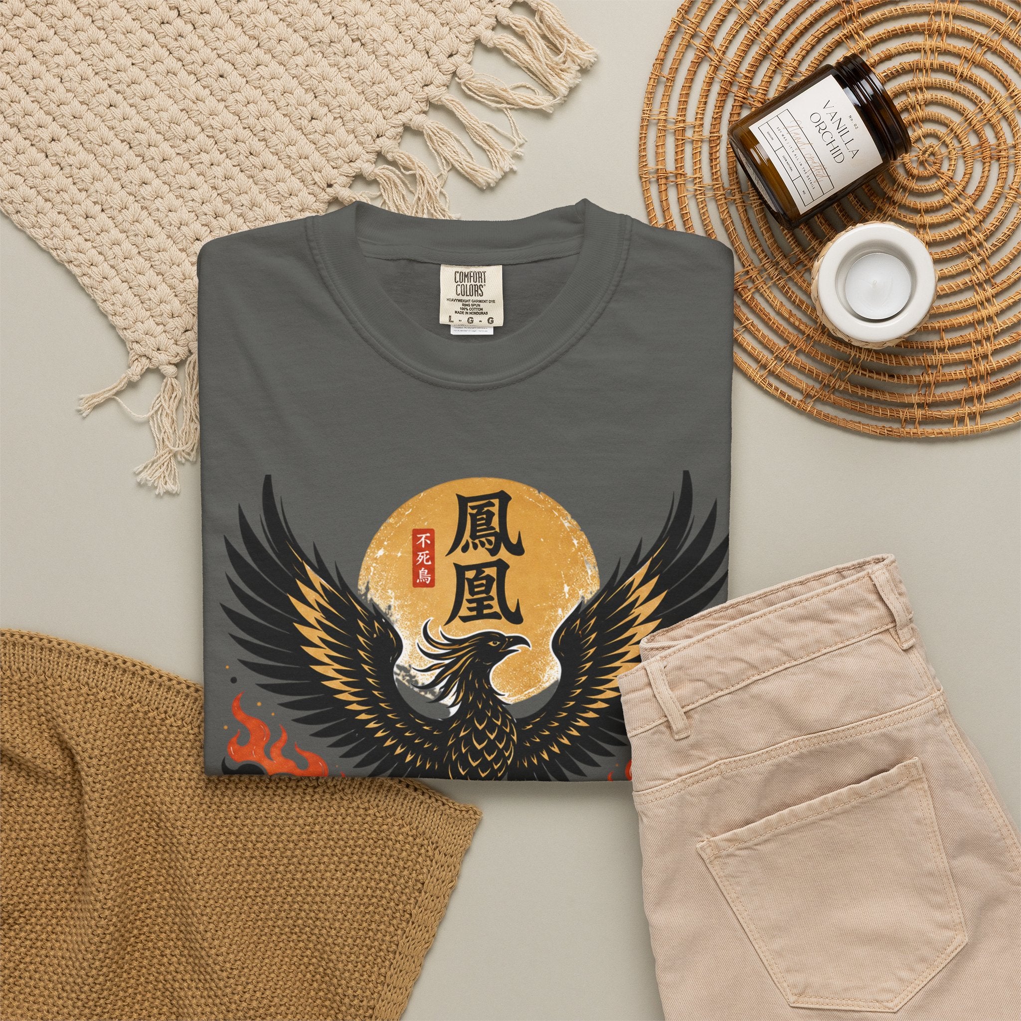 Phoenix Graphic T-Shirt — "Through Fire and Smoke" Inspirational Tee
