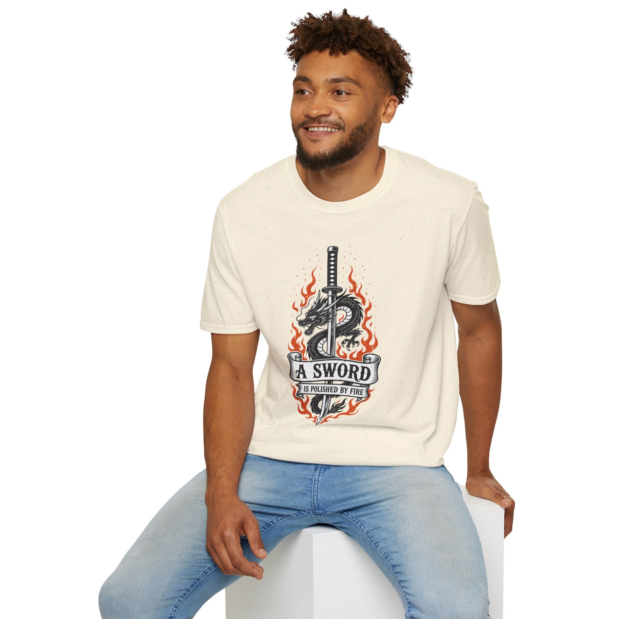 T-Shirt — 'A Sword Is Harder To Forgive' Dragon & Katana Graphic Tee