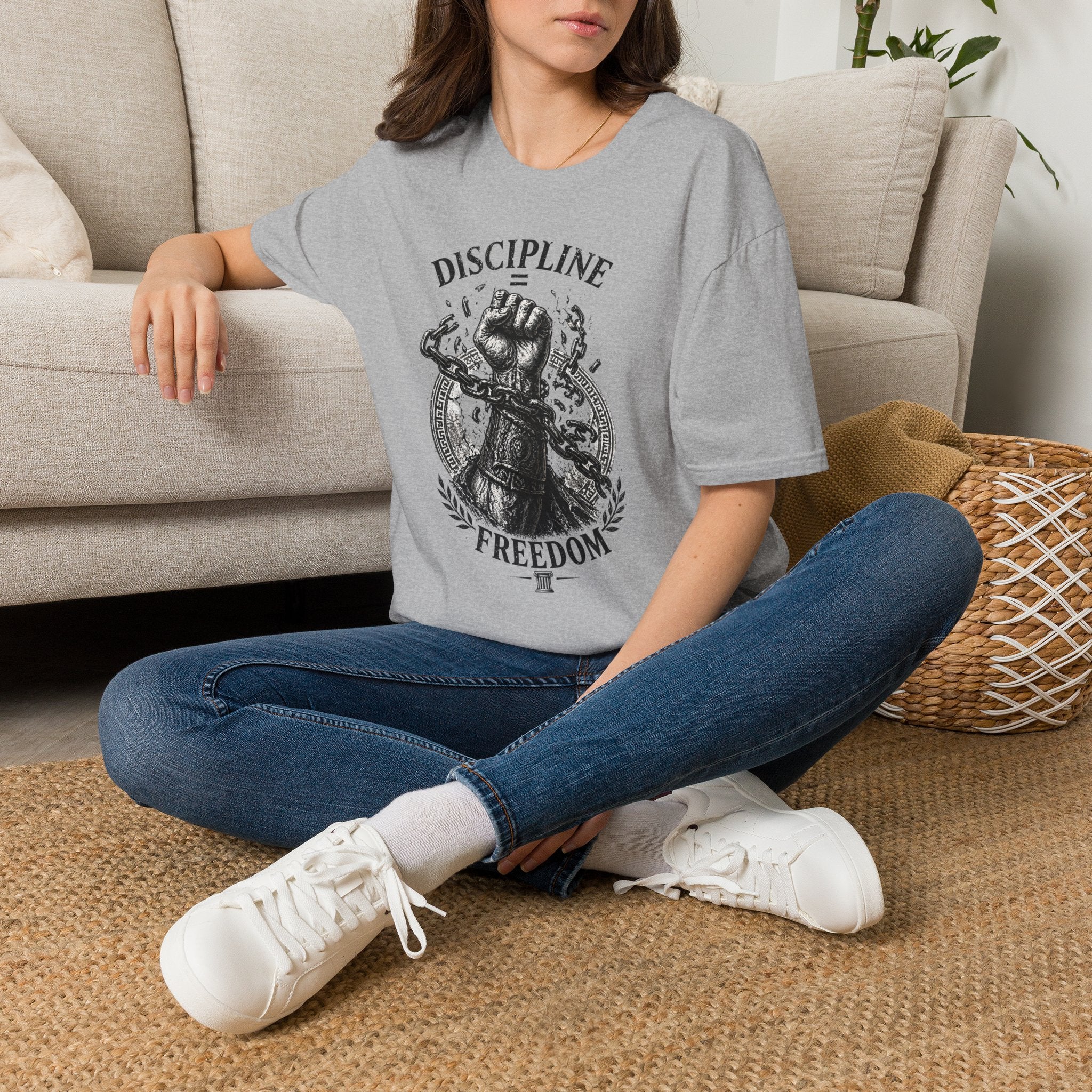 Discipline Over Freedom Graphic T-Shirt — Fist & Chains Motivational Tee