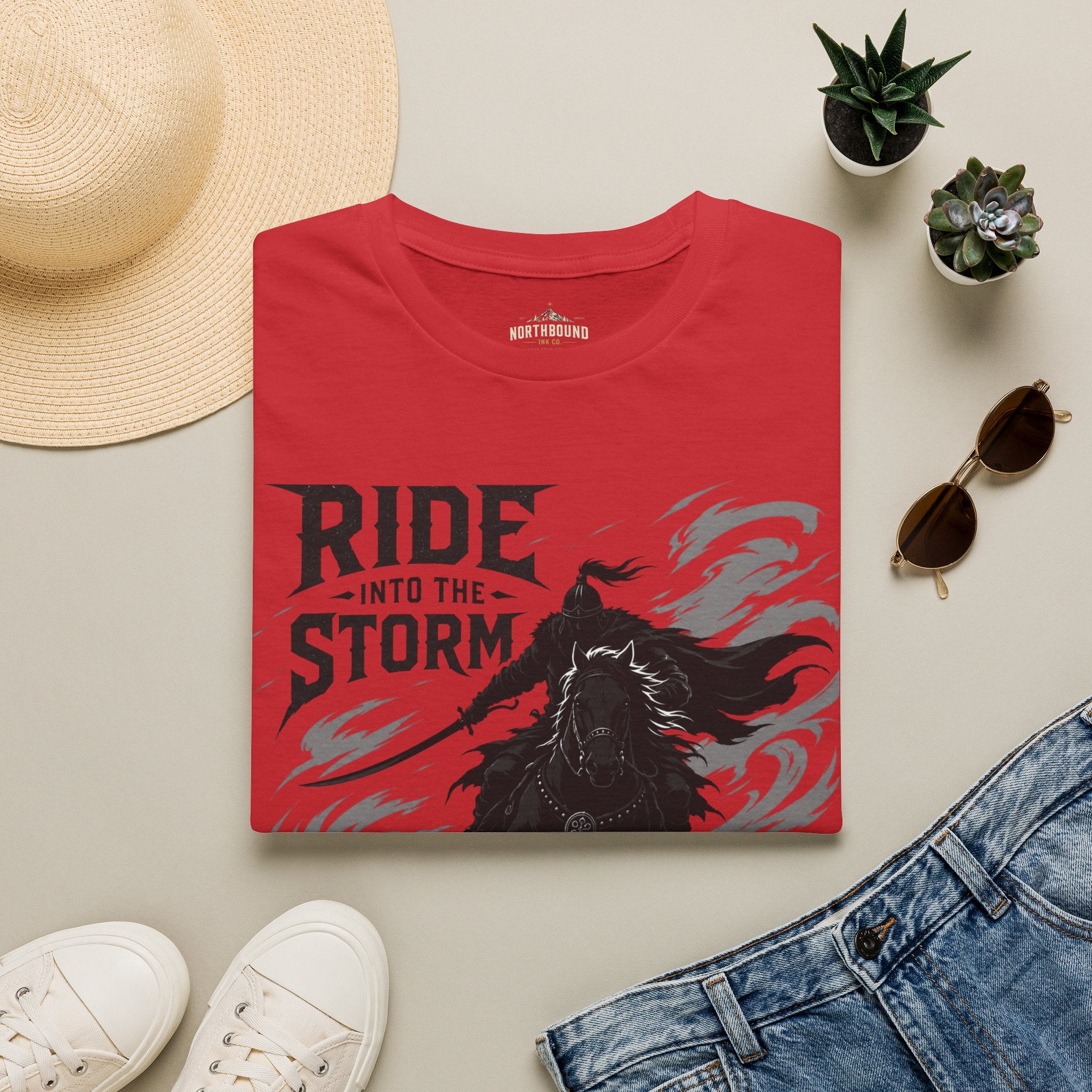 Ride Into The Storm T-Shirt — Dark Rider Graphic Tee