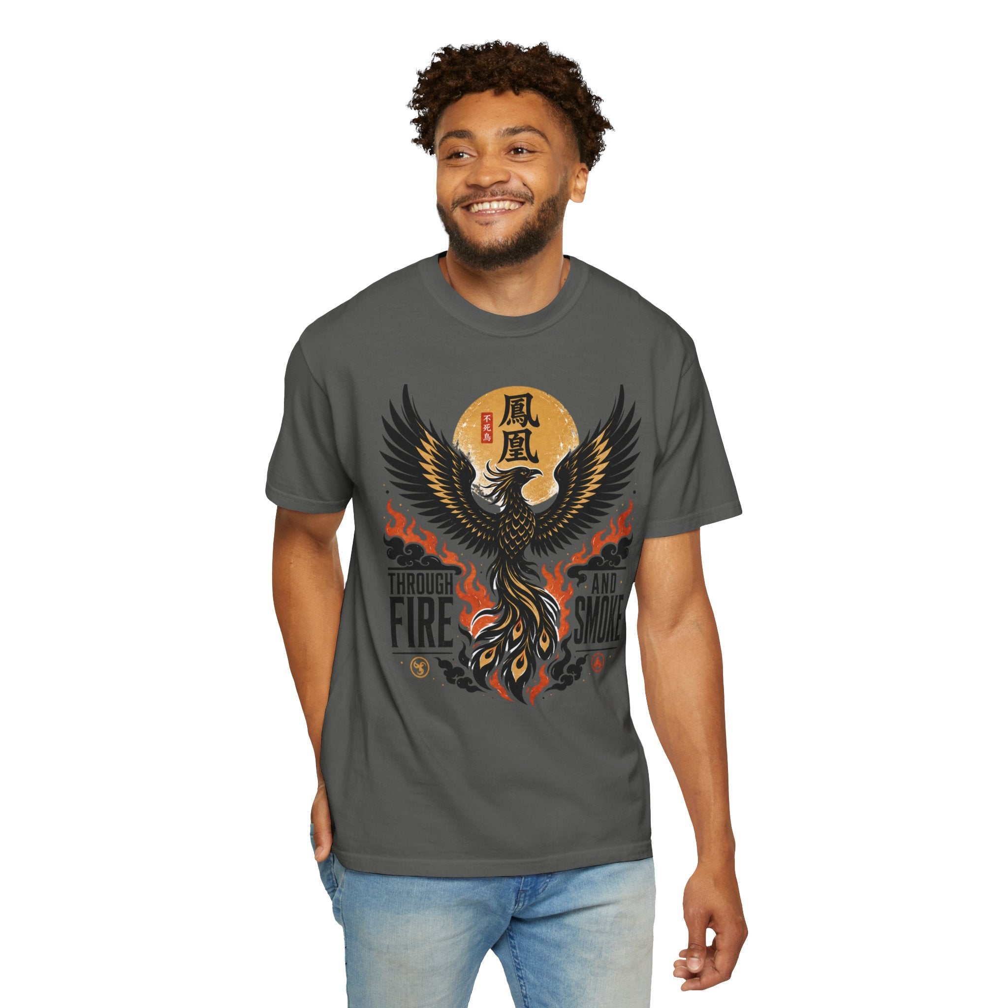 Phoenix Graphic T-Shirt — "Through Fire and Smoke" Inspirational Tee