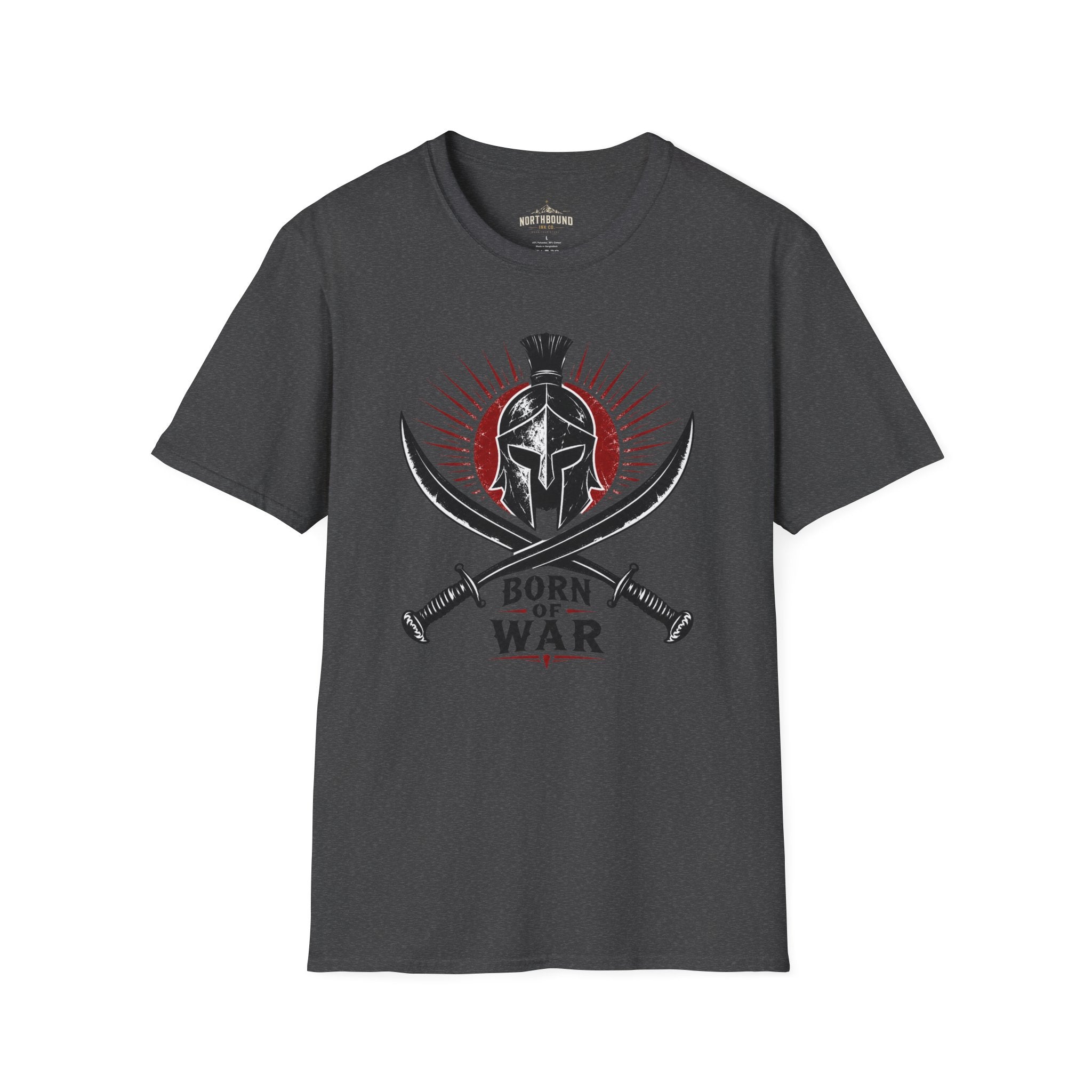 Spartan Helmet T-Shirt — 'Born For War' Warrior Graphic Tee