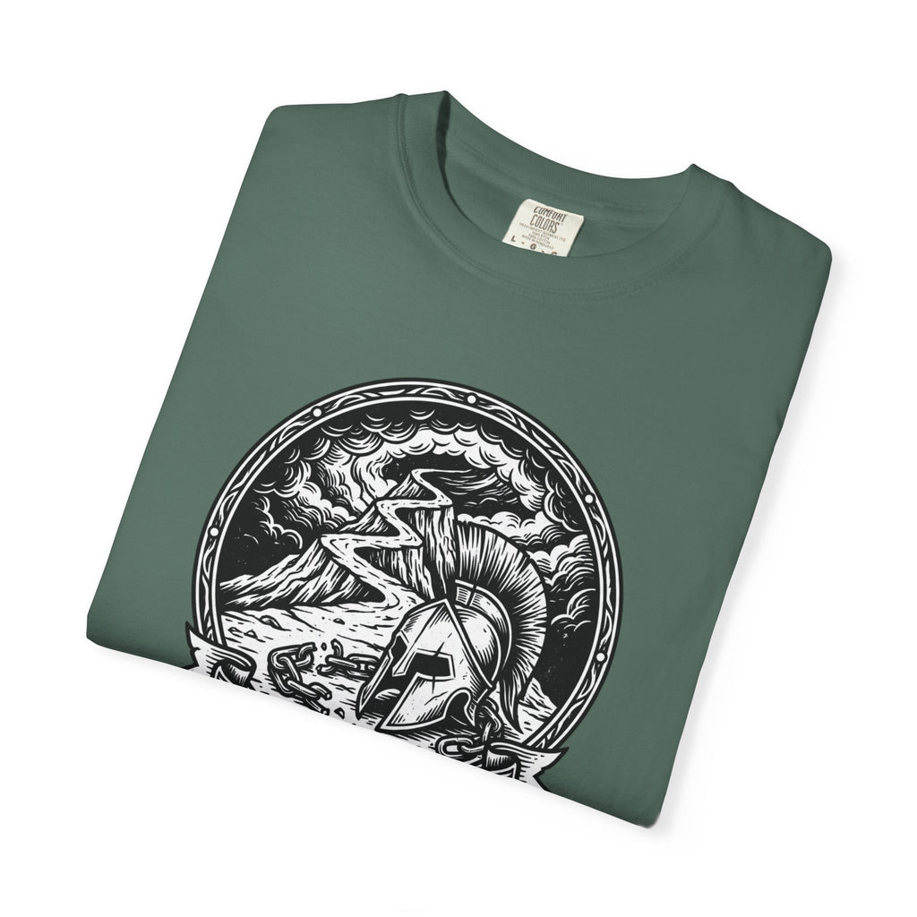 T-Shirt — 'The Obstacle Is The Way' Spartan Helmet Graphic Tee