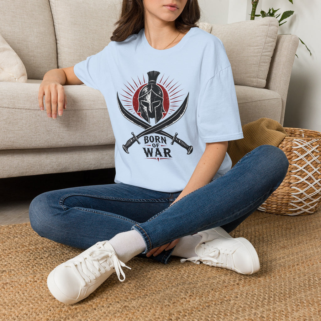 Spartan Helmet T-Shirt — 'Born For War' Warrior Graphic Tee