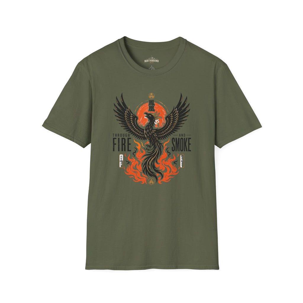 Phoenix Graphic T-Shirt — "Through Fire and Smoke" Inspirational Tee