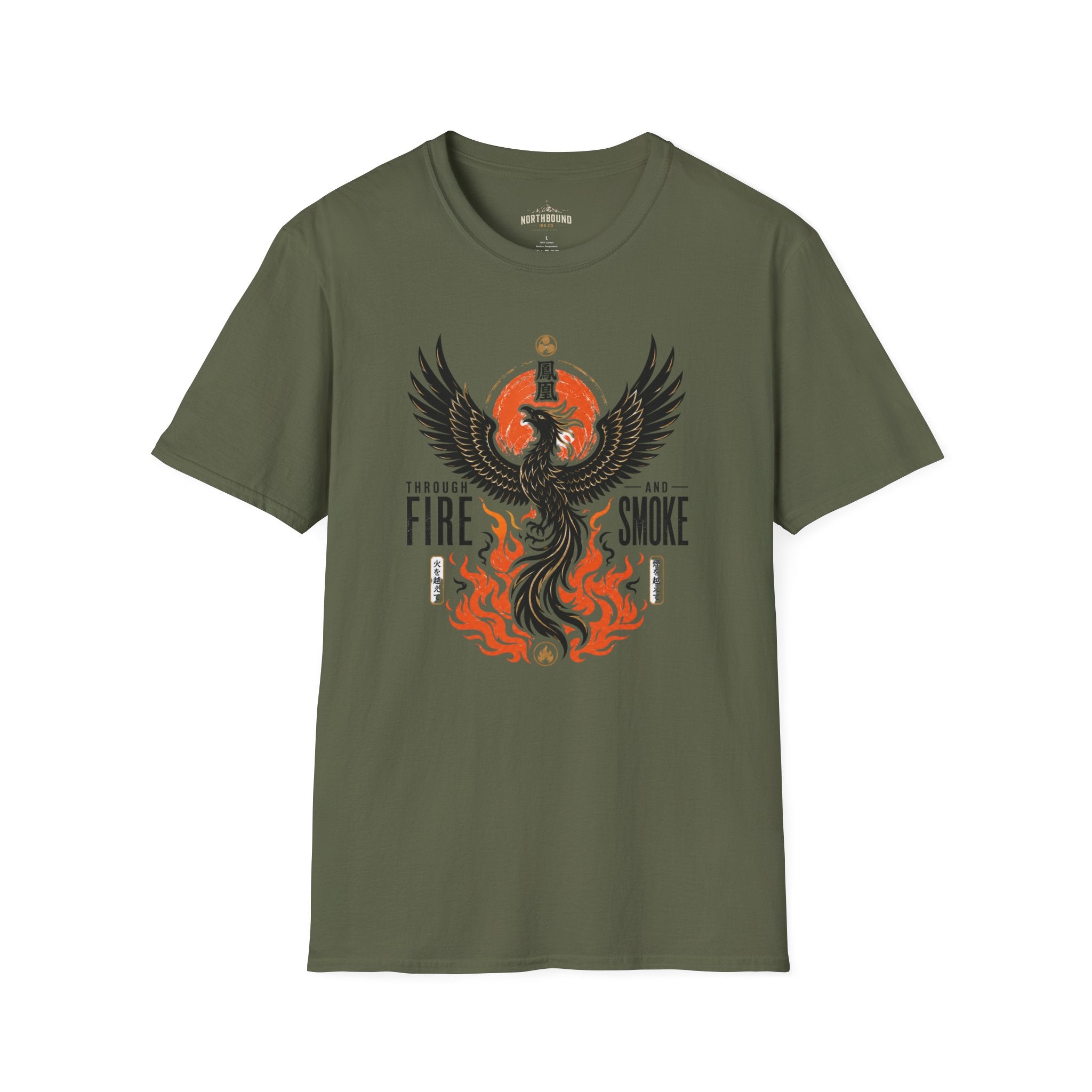 Phoenix Graphic T-Shirt — "Through Fire and Smoke" Inspirational Tee