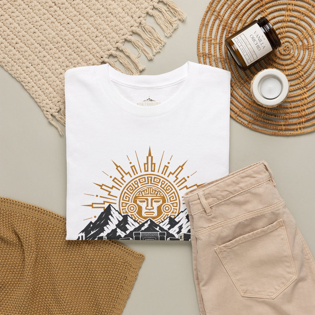 Sun Never Dies T-Shirt — Retro Mountain Adventure Tee