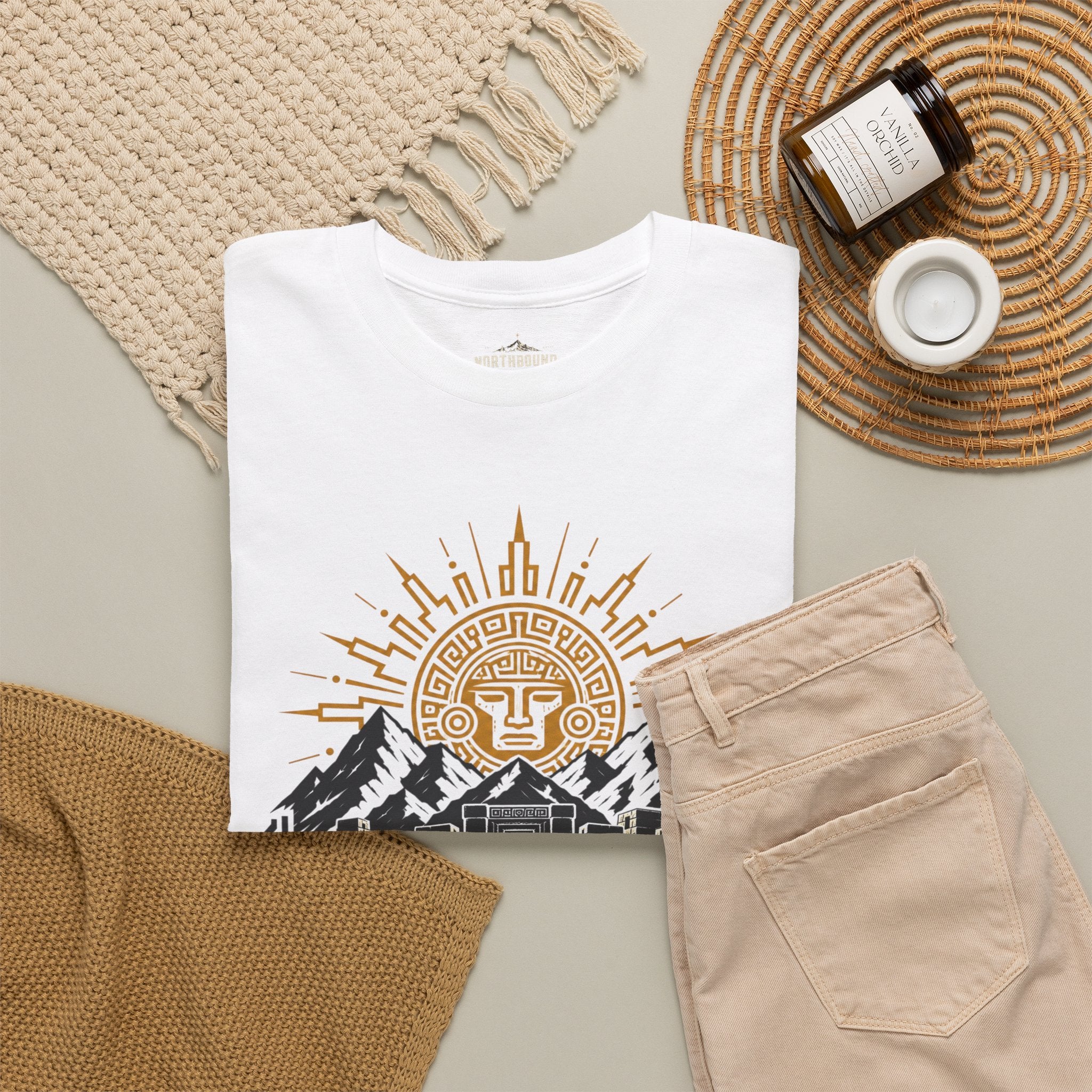Sun Never Dies T-Shirt — Retro Mountain Adventure Tee