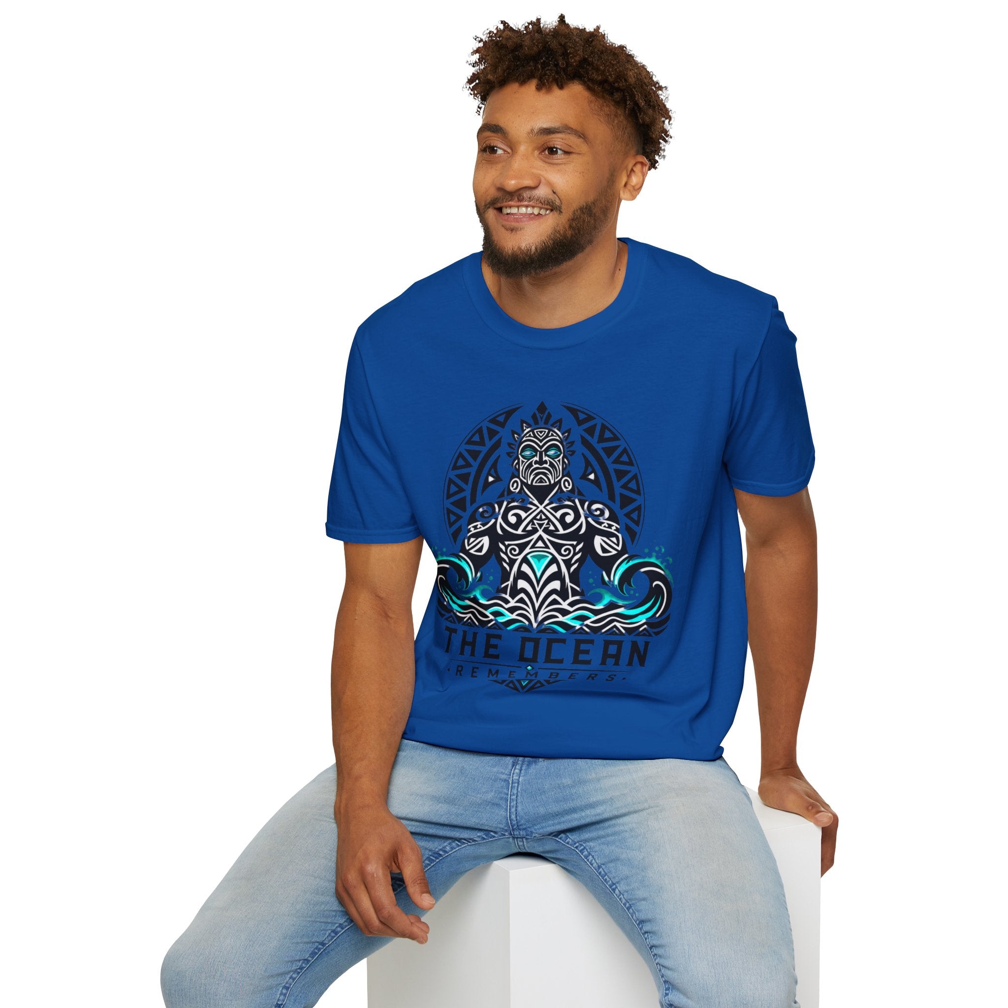 T-Shirt — The Ocean Remembers Tribal Wave Graphic