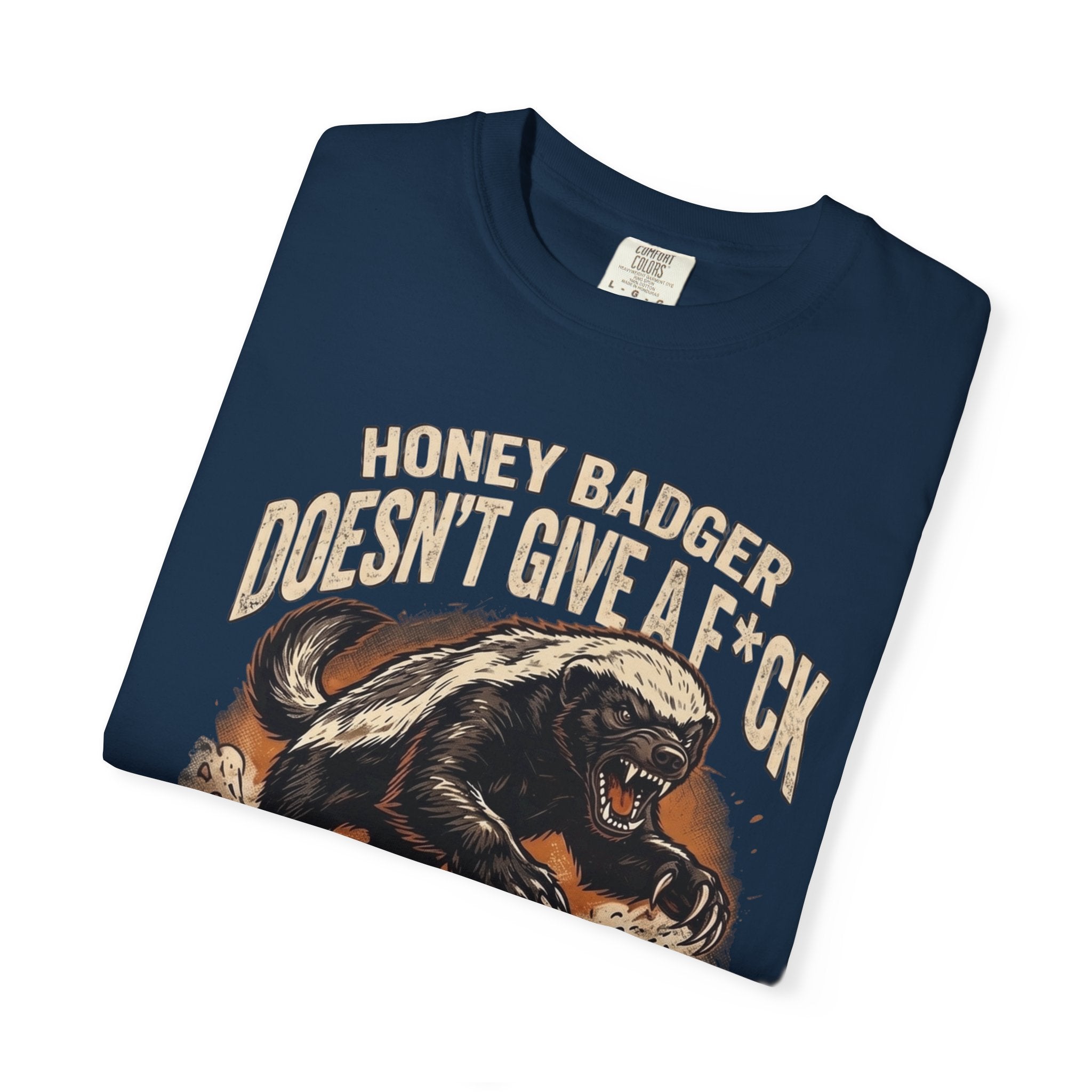 Skunk Graphic T-Shirt — 'Honey Badger Doesn't Give a F—' Retro Vintage Tee