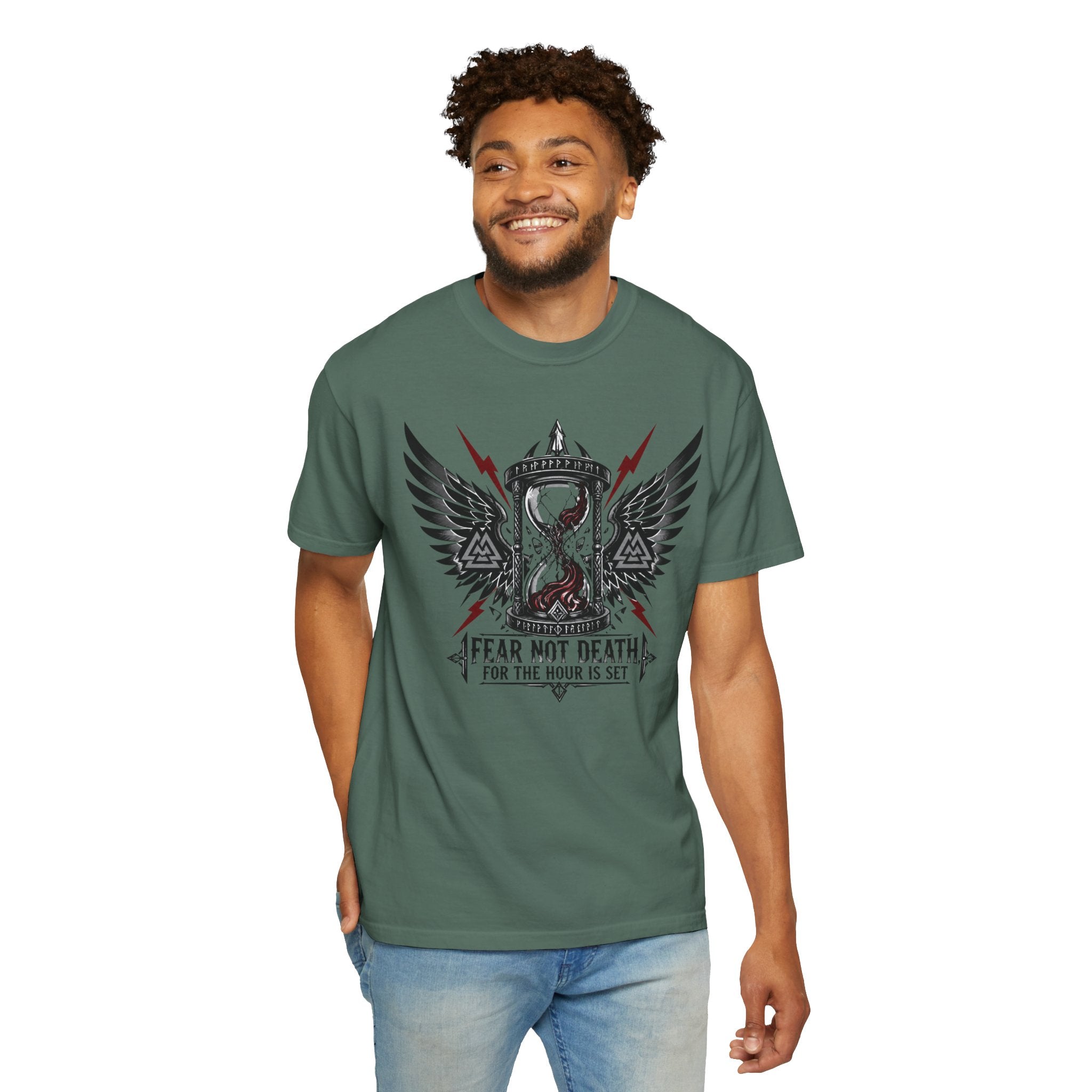 Fear Not Death Hourglass Graphic T-Shirt