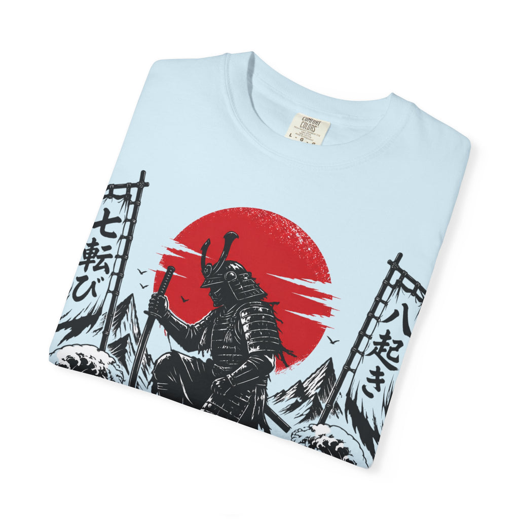 Samurai Rising Graphic T-Shirt — "Fall Seven Times, Rise Eight"