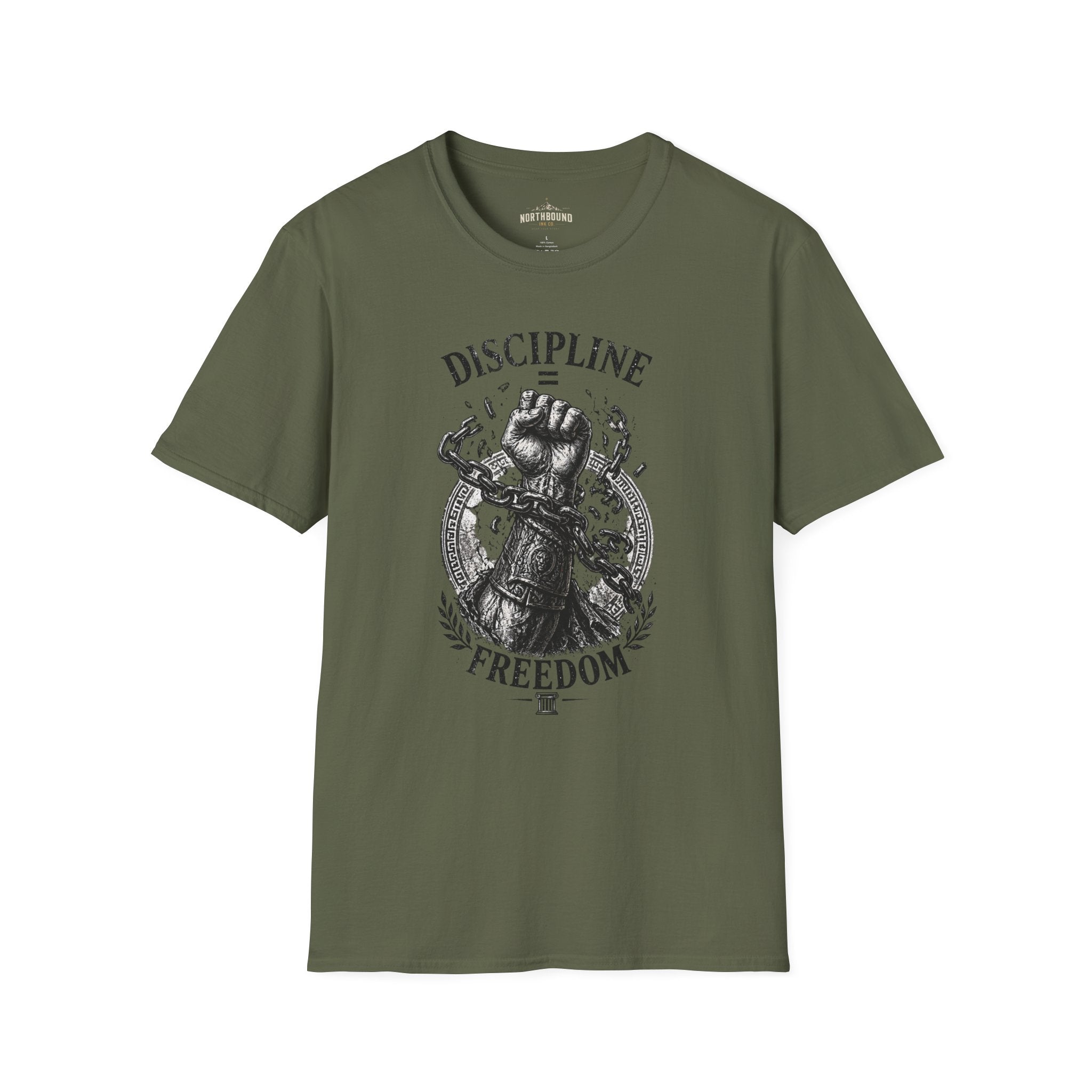 Discipline Over Freedom Graphic T-Shirt — Fist & Chains Motivational Tee