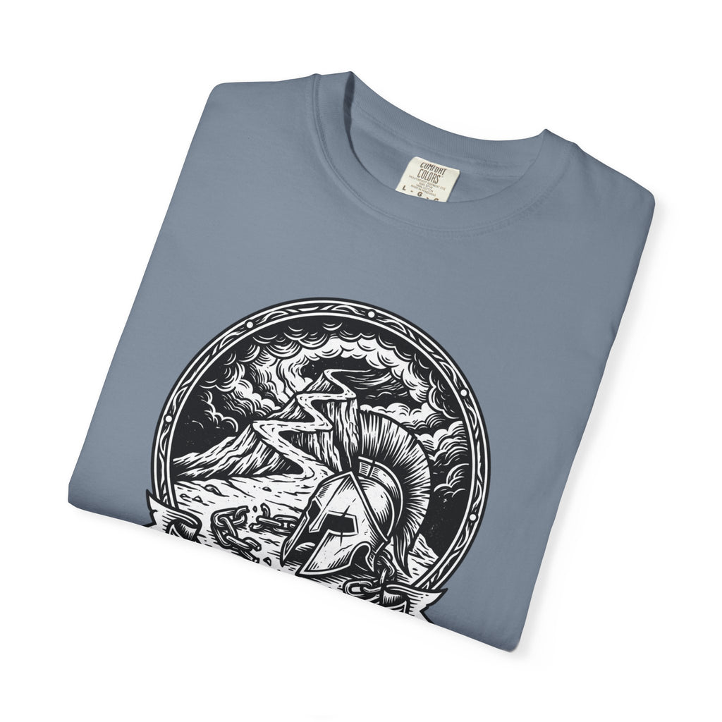 T-Shirt — 'The Obstacle Is The Way' Spartan Helmet Graphic Tee
