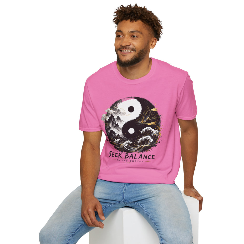 Yin Yang 'Seek Balance' Graphic T-Shirt