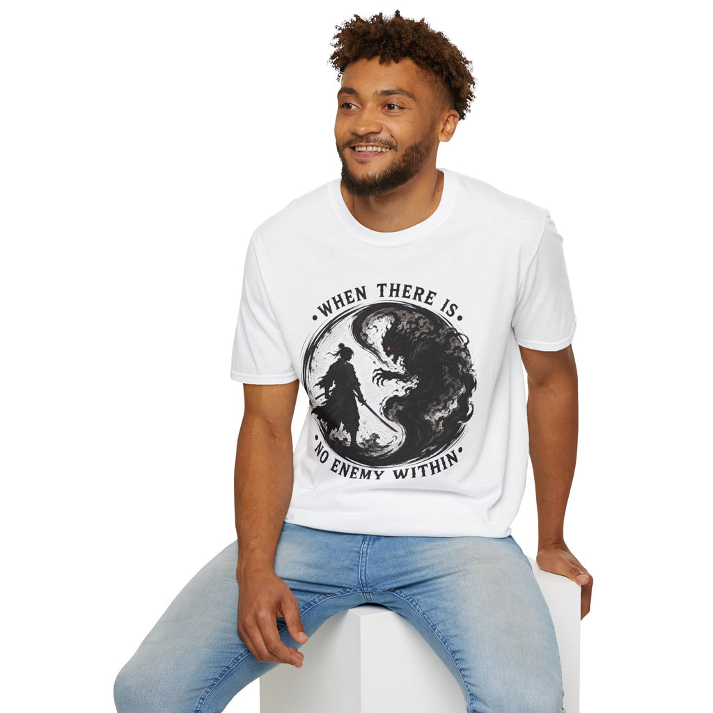 Warrior Yin Yang T-Shirt — "When There Is No Enemy Within" Inspirational Graphic Tee