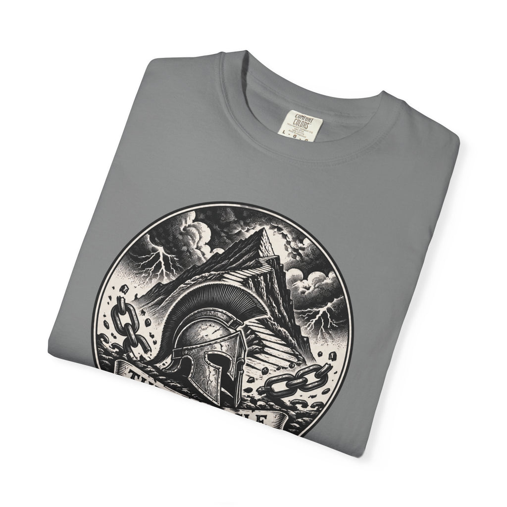 Spartan Helmet T‑Shirt — "The Obstacle Is The Way" Motivational Tee
