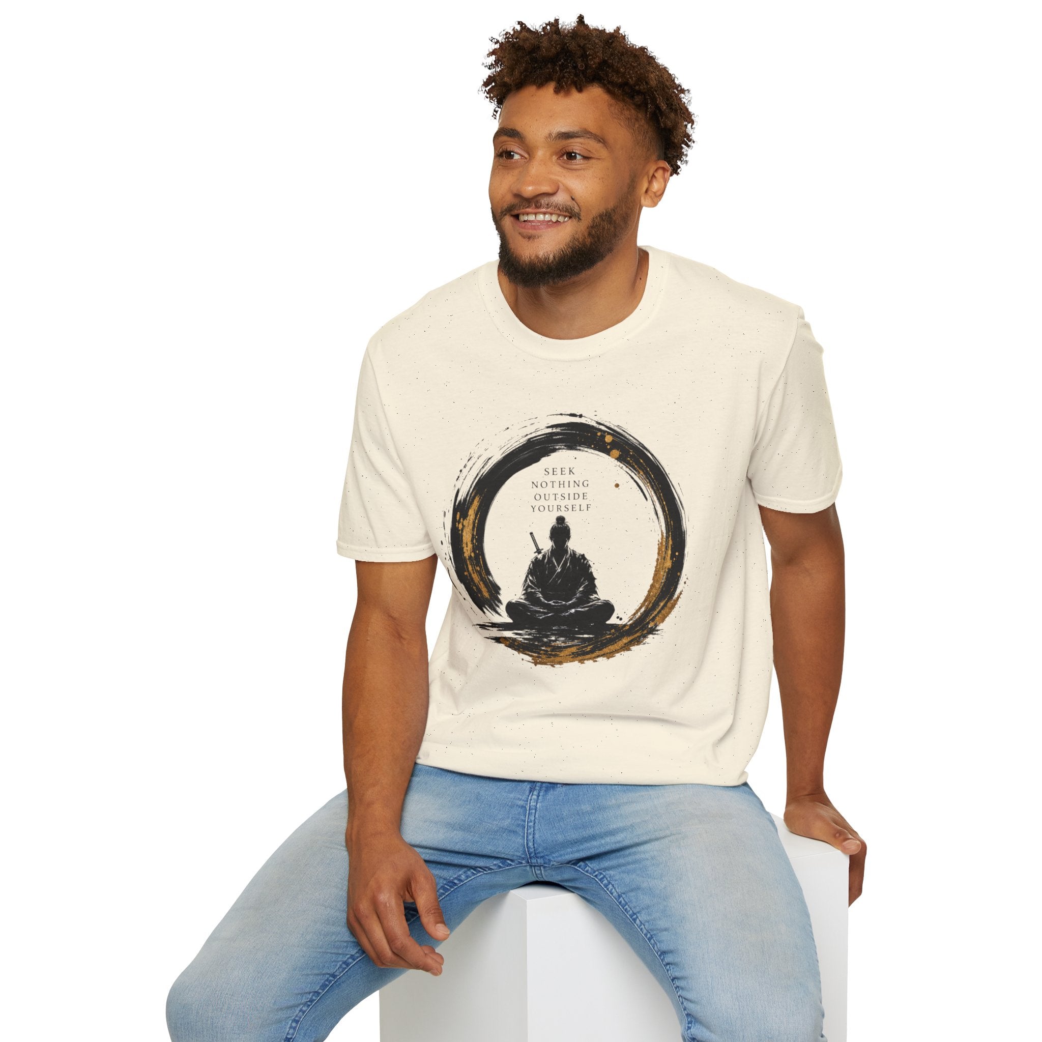 Zen Buddha T‑Shirt — "Seek Nothing Outside Yourself" Meditation Tee