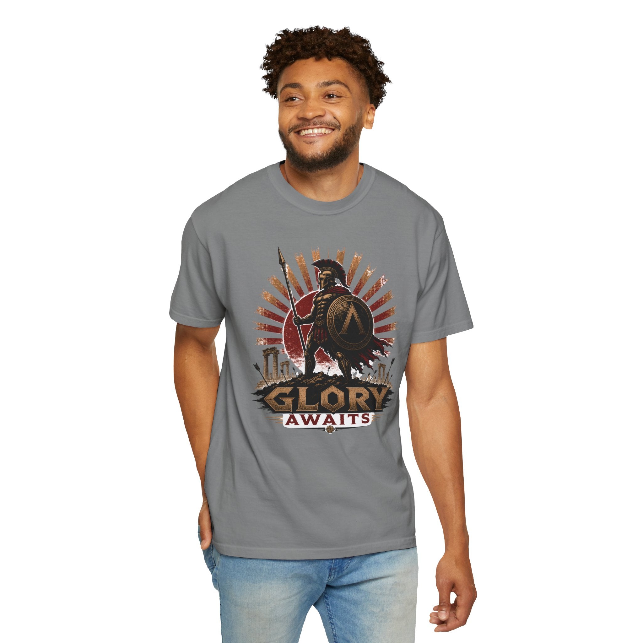 Glory Awaits Spartan Warrior T-Shirt