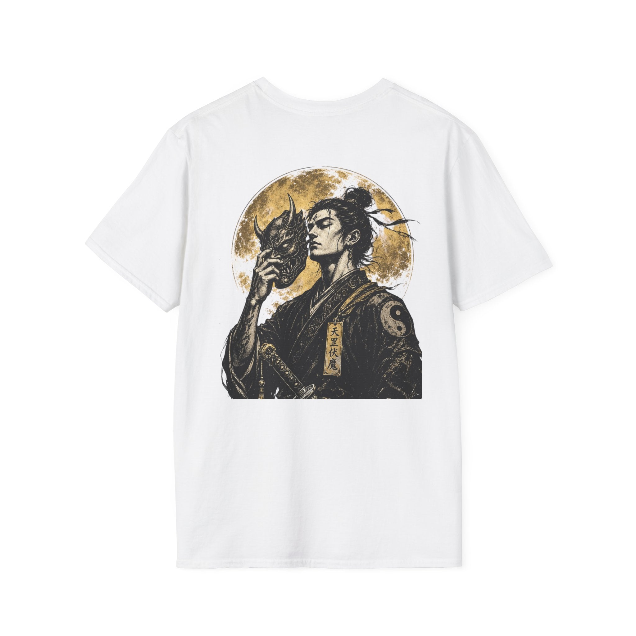 Samurai Portrait T-Shirt — Vintage Japanese Ink Art Tee