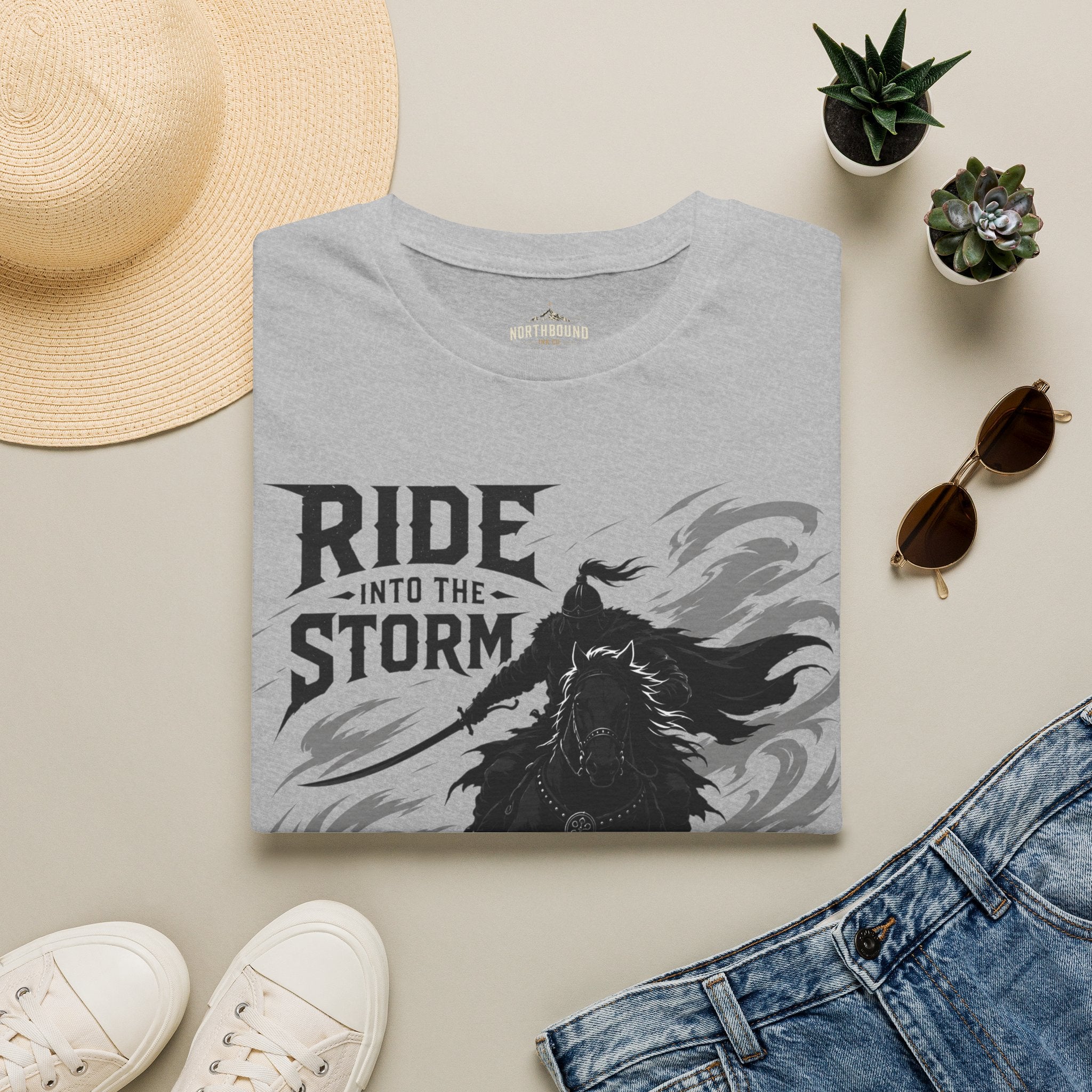 Ride Into The Storm T-Shirt — Dark Rider Graphic Tee