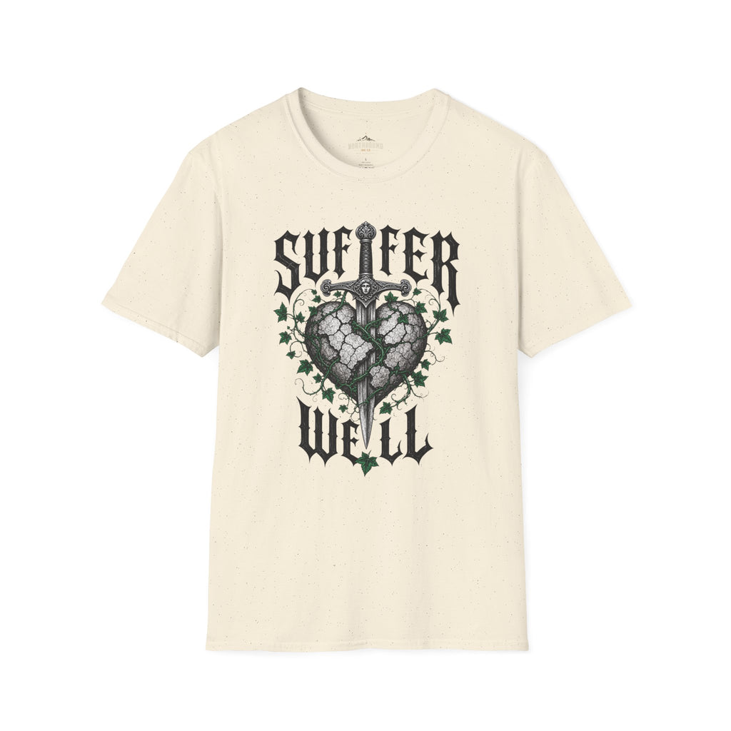 Suffer Well T-Shirt — Gothic Heart Sword Graphic Tee