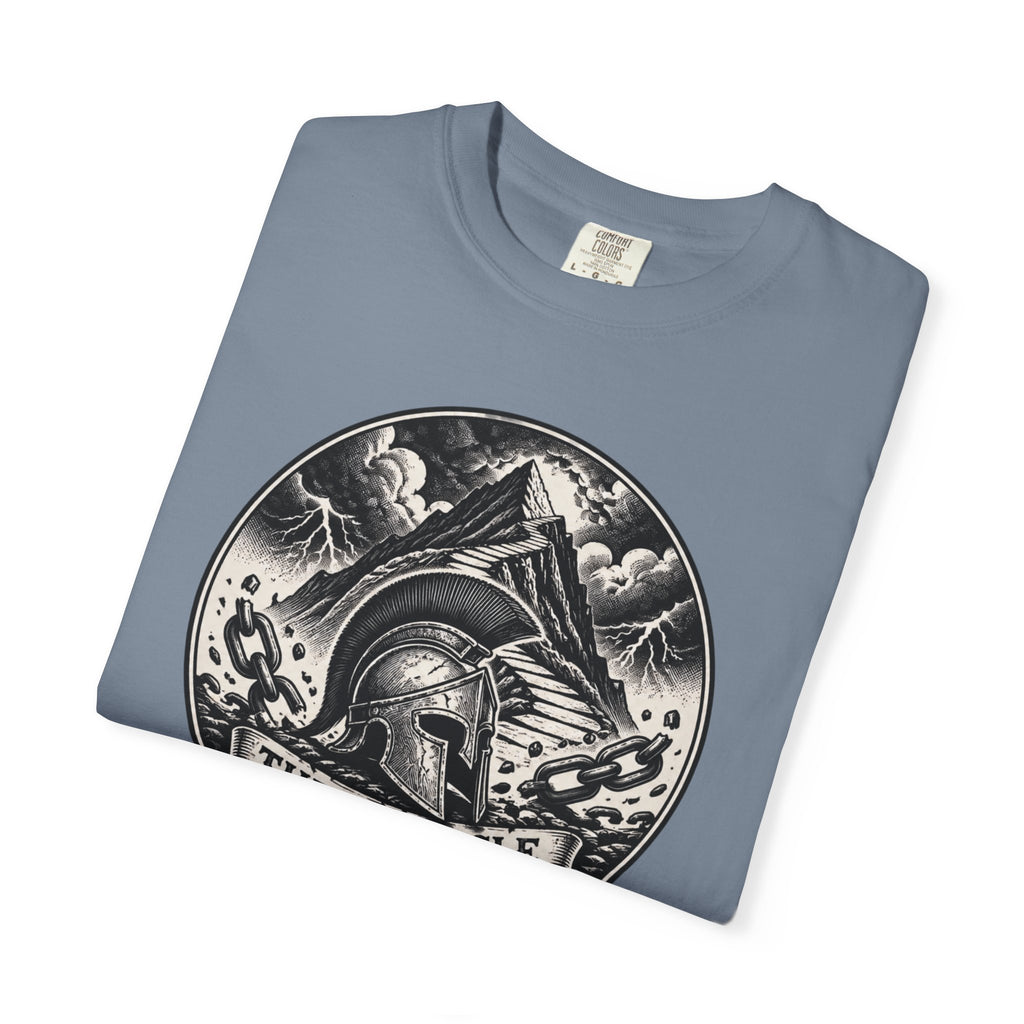 Spartan Helmet T‑Shirt — "The Obstacle Is The Way" Motivational Tee