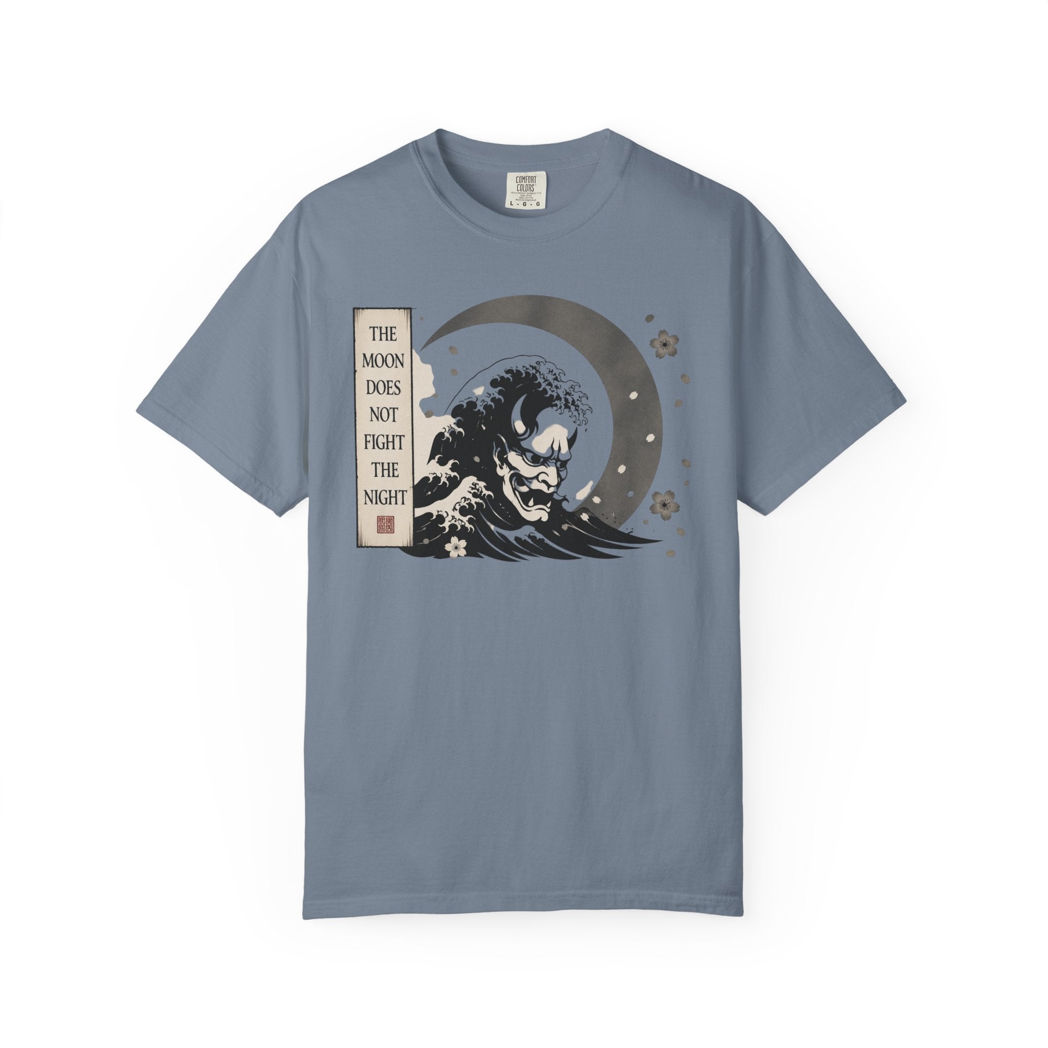 Moon Does Not Frighten Night T-Shirt — Japanese Wave Demon Graphic Tee