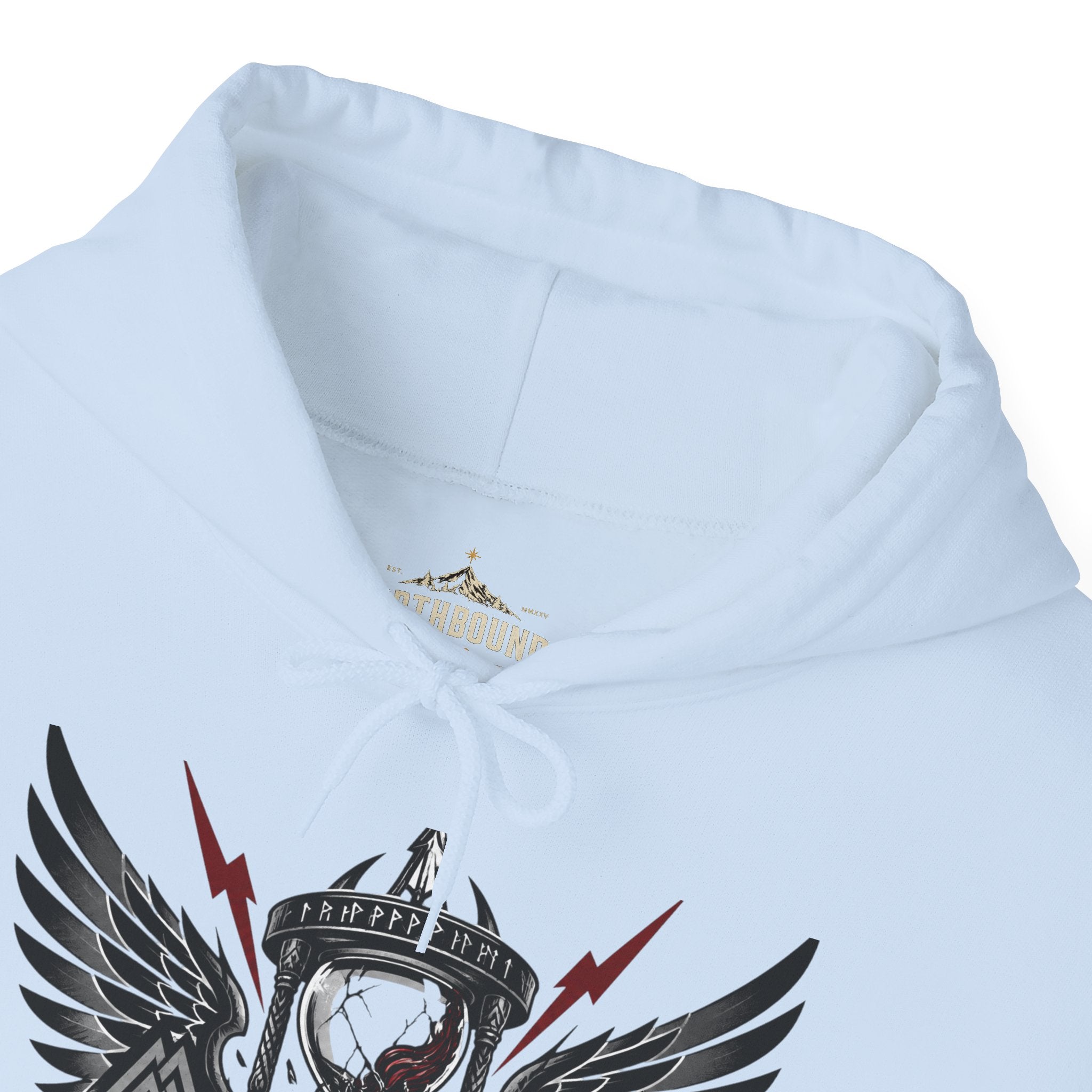 Fear Not Death Hourglass Wings Hoodie — Gothic Inspirational Pullover