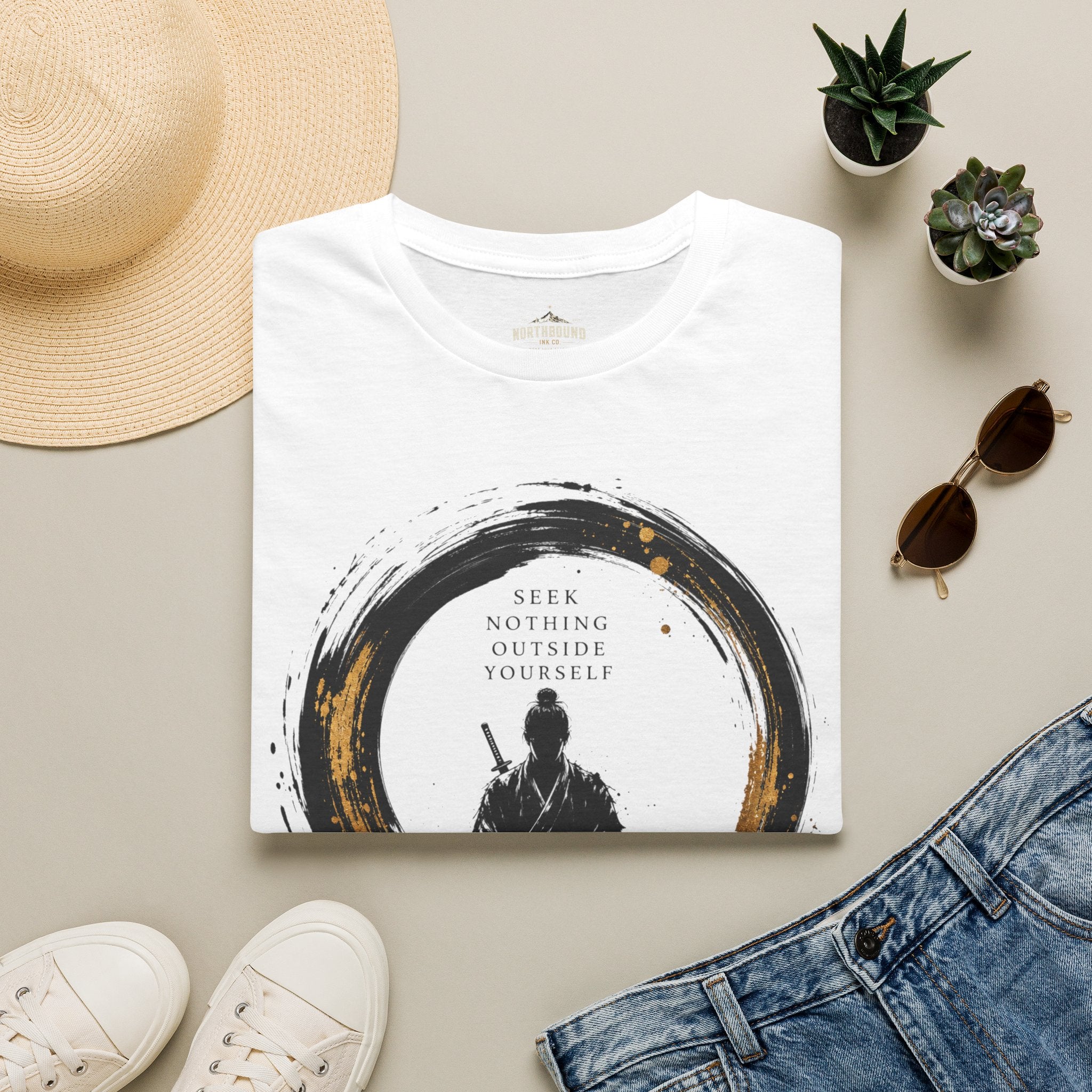 Zen Buddha T‑Shirt — "Seek Nothing Outside Yourself" Meditation Tee