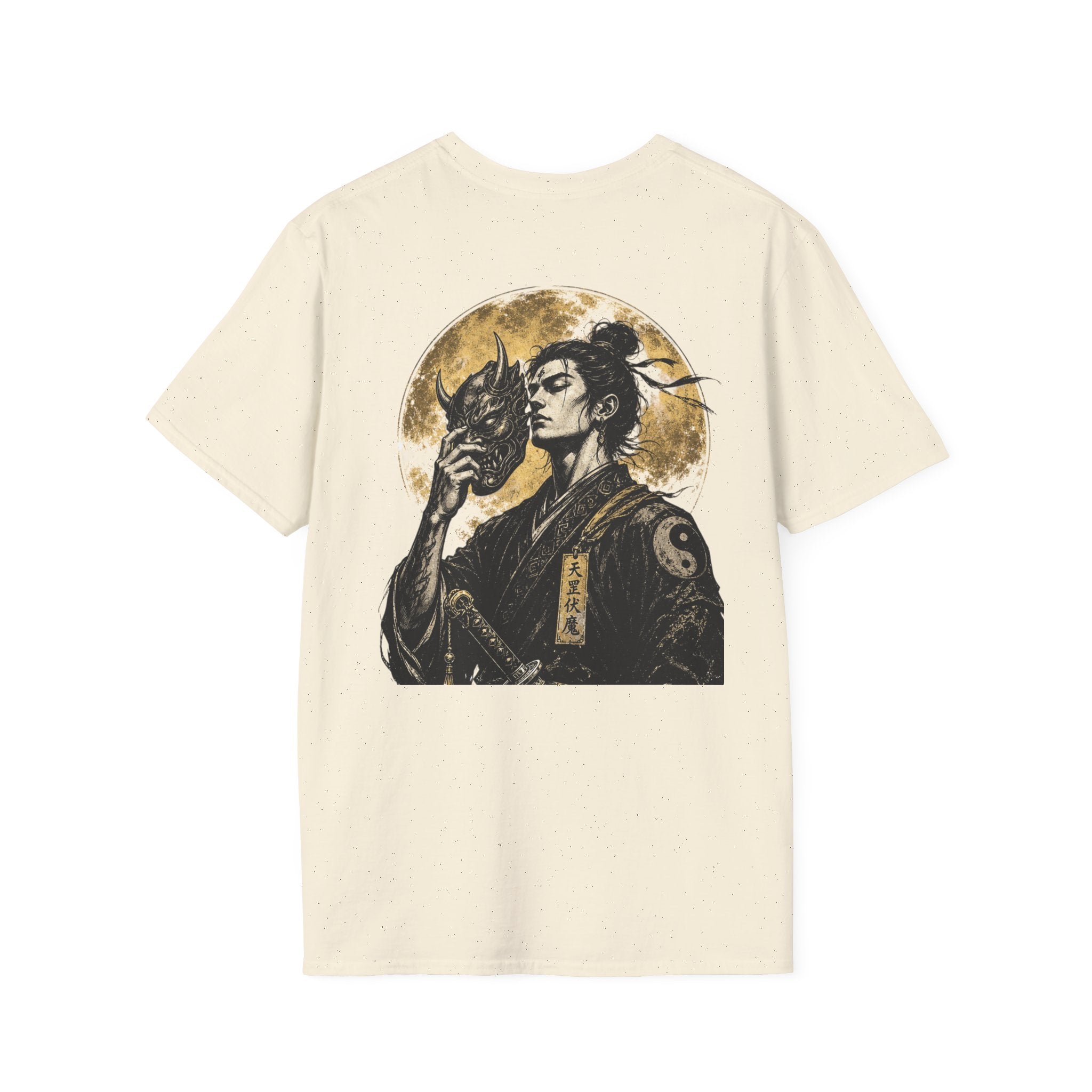 Samurai Portrait T-Shirt — Vintage Japanese Ink Art Tee