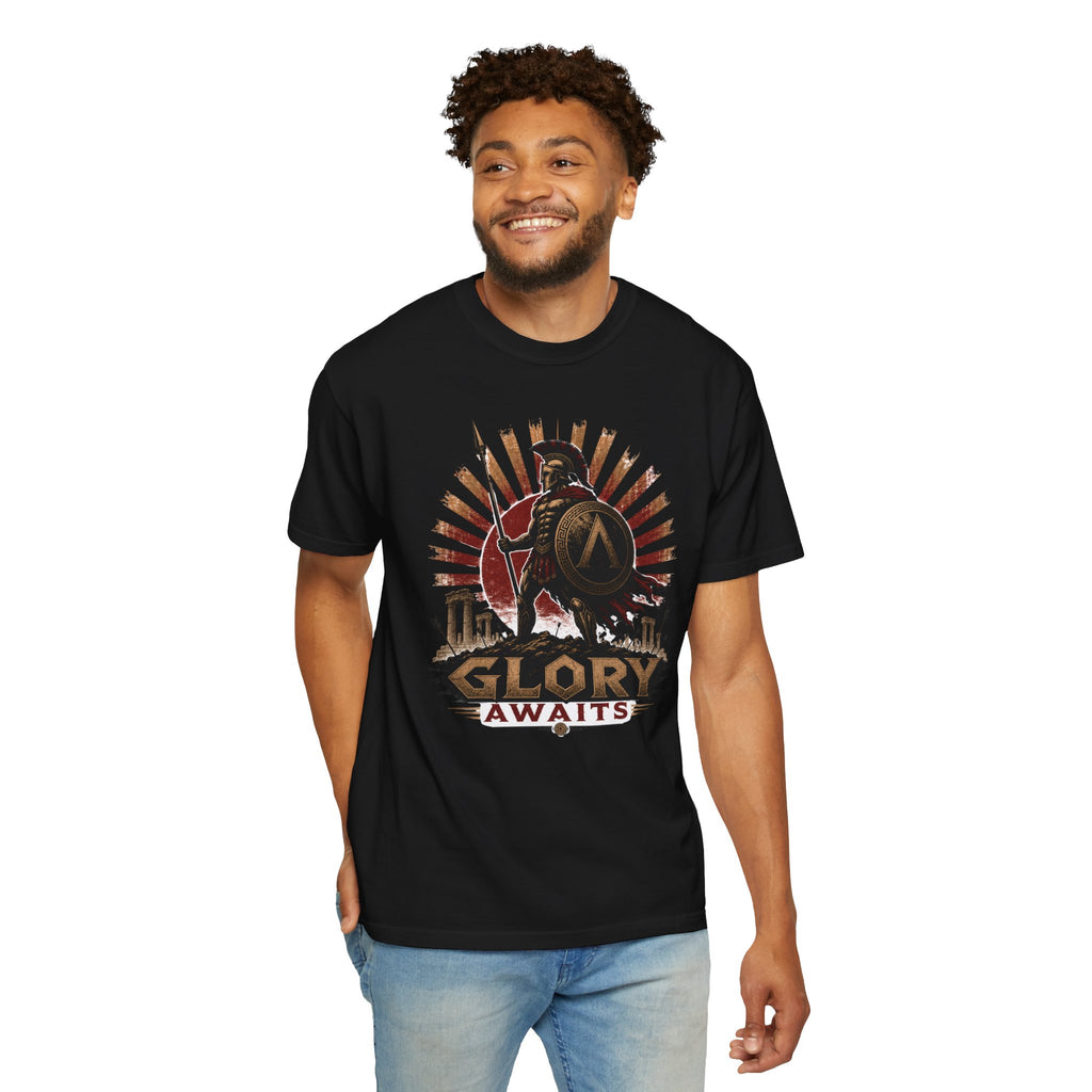 Glory Awaits Spartan Warrior T-Shirt