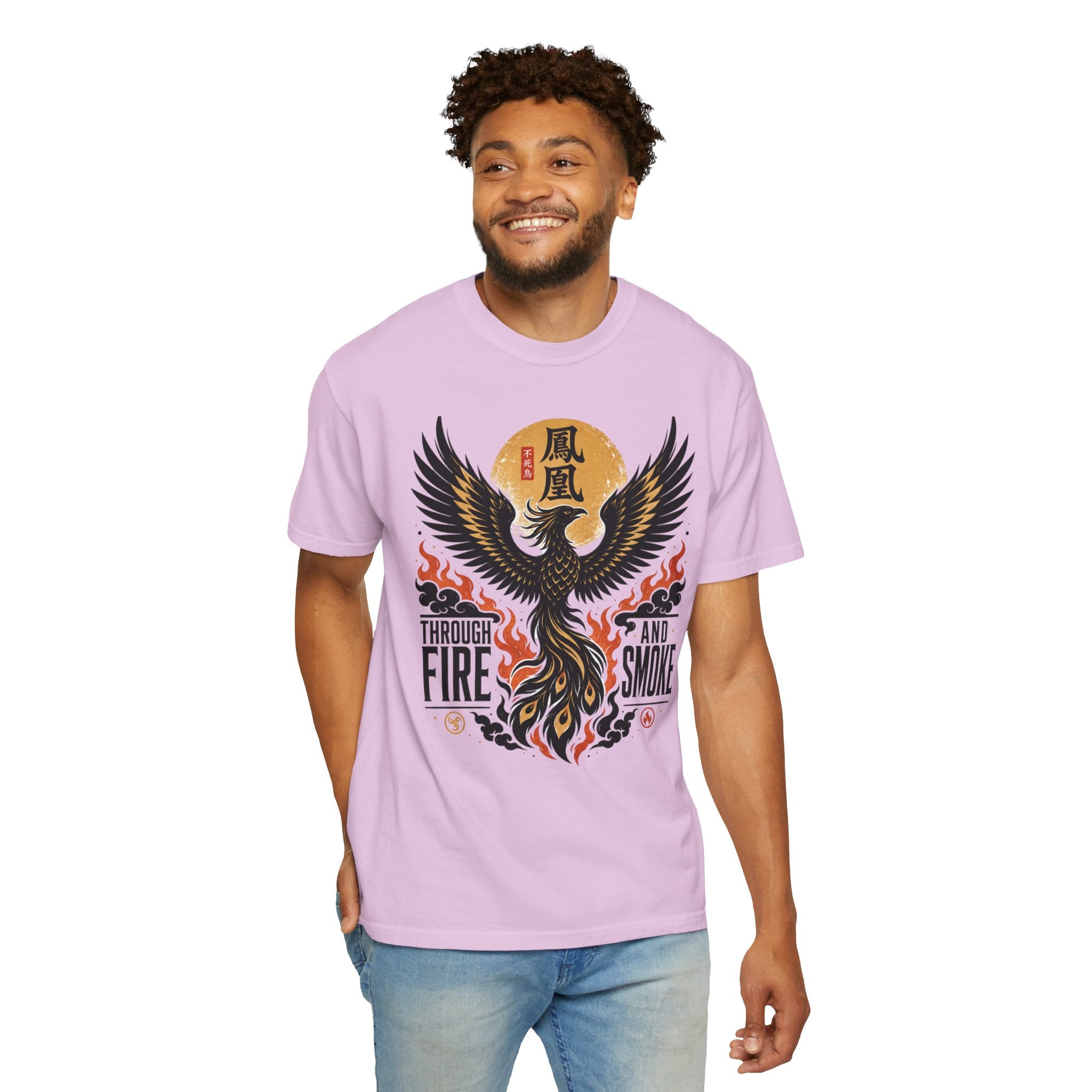 Phoenix Graphic T-Shirt — "Through Fire and Smoke" Inspirational Tee
