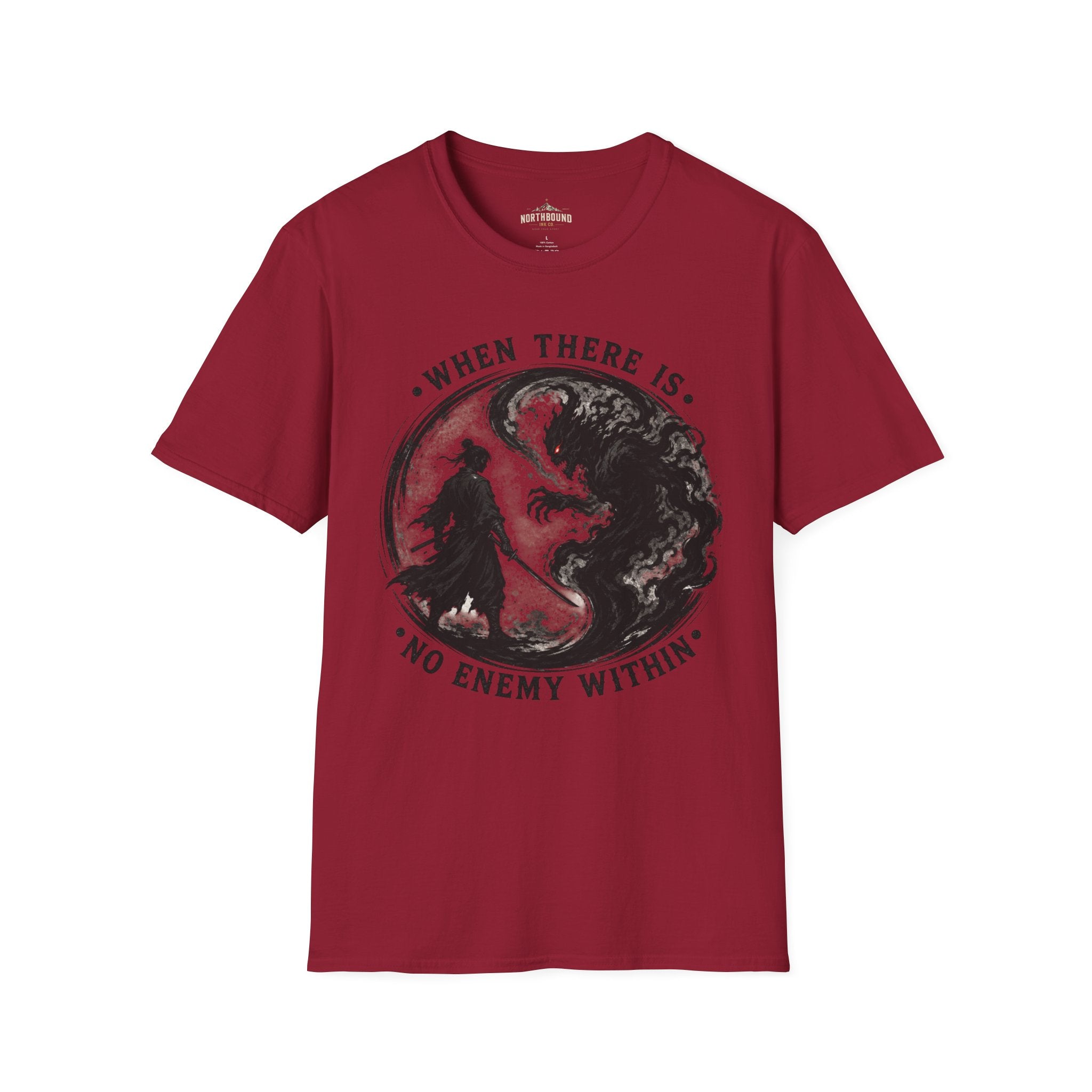 Warrior Yin Yang T-Shirt — "When There Is No Enemy Within" Inspirational Graphic Tee
