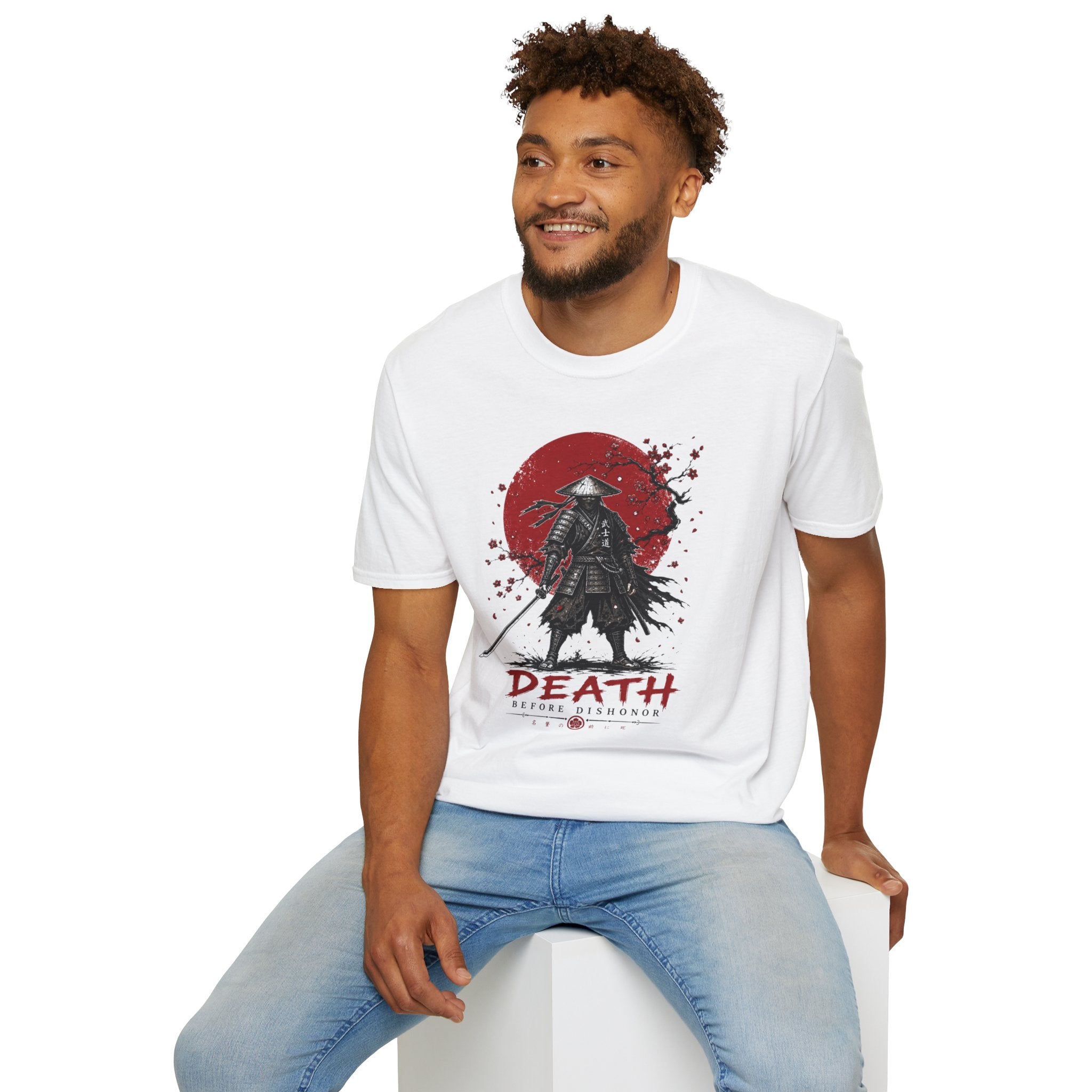 Samurai Death T-Shirt — 'Death Before Dishonor' Graphic Tee