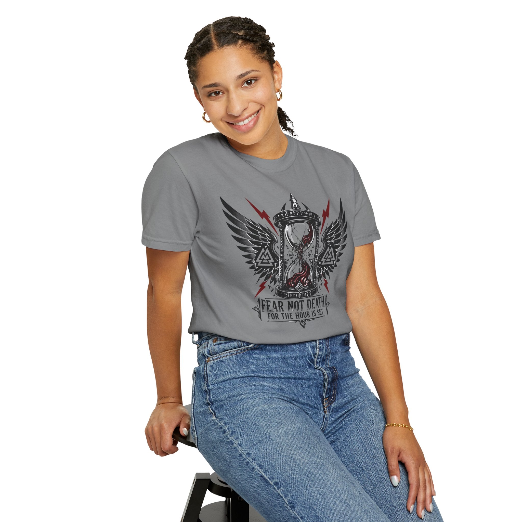 Fear Not Death Hourglass Graphic T-Shirt