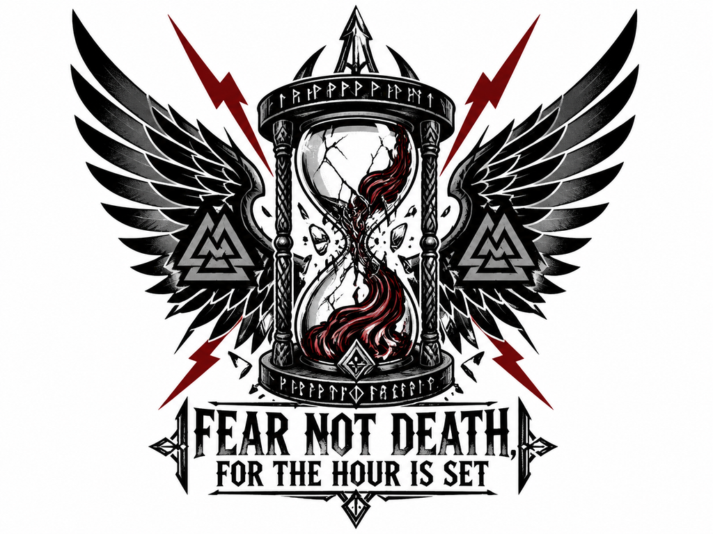 Fear Not Death Hourglass Graphic T-Shirt