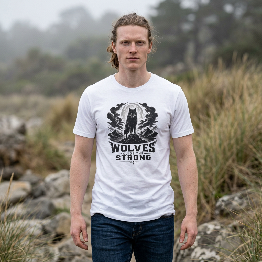 Wolf Moon T-Shirt — 'Wolves Stay Strong' Graphic Tee for Nature & Pack-Loyal Fans