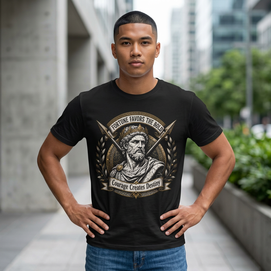 Fortune Favors The Bold T-Shirt — Viking/Norse Warrior Graphic Tee